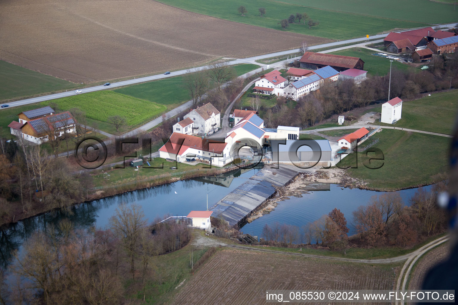 Nindorf in the state Bavaria, Germany from above