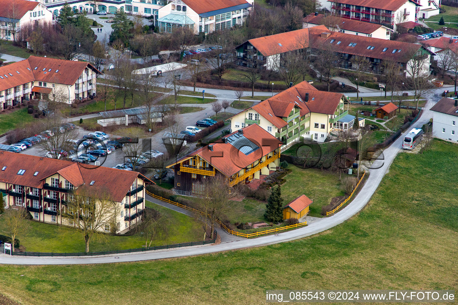 District Aunham in Bad Birnbach in the state Bavaria, Germany from the plane