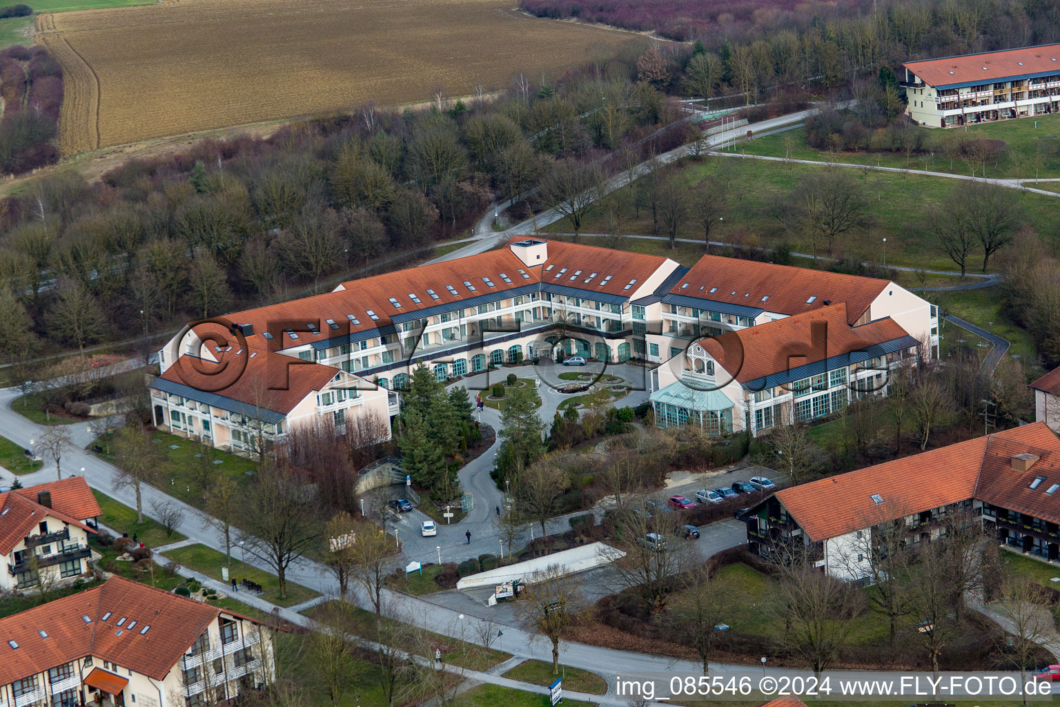 District Aunham in Bad Birnbach in the state Bavaria, Germany viewn from the air