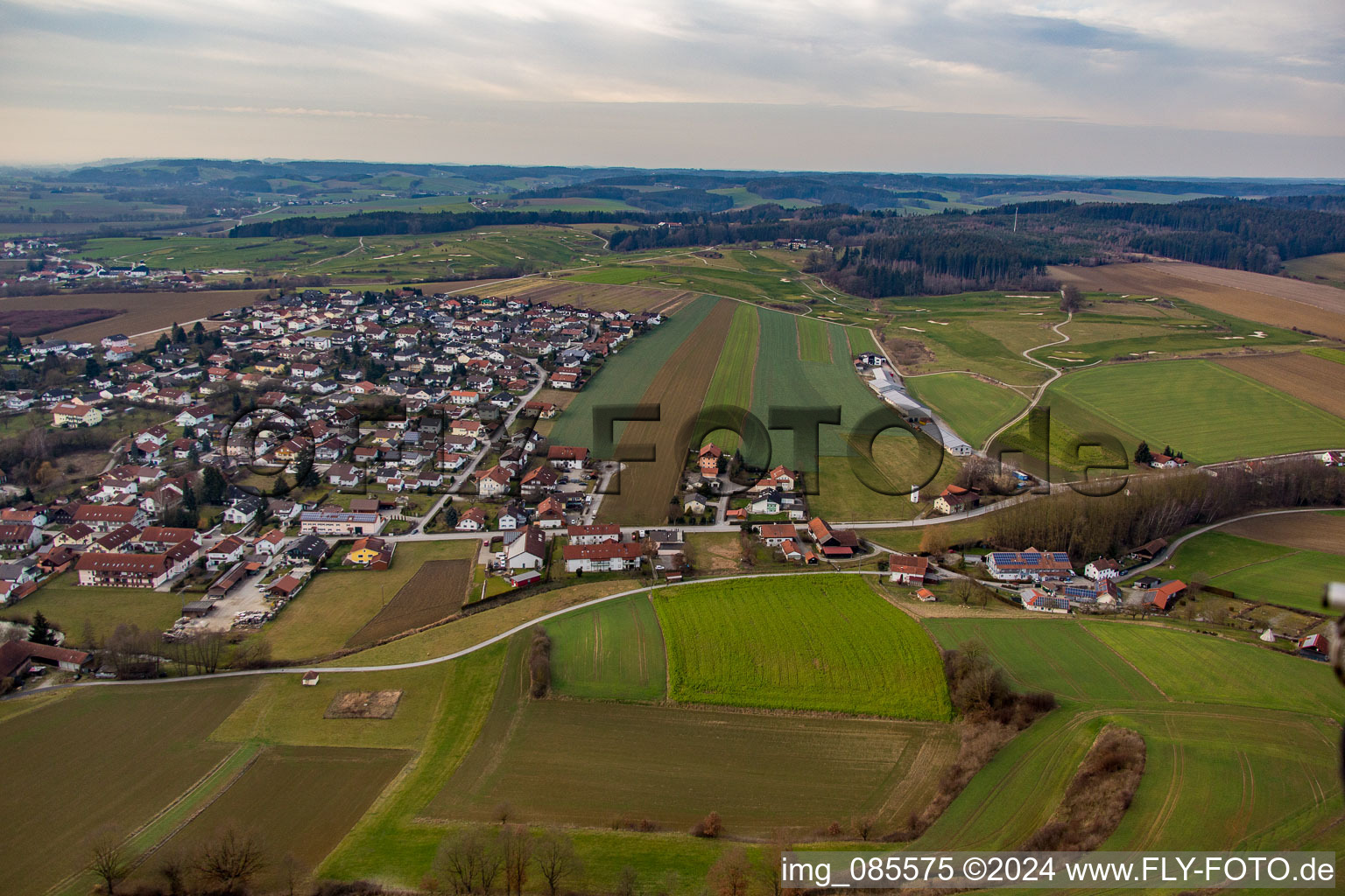 Drone recording of Bad Birnbach in the state Bavaria, Germany