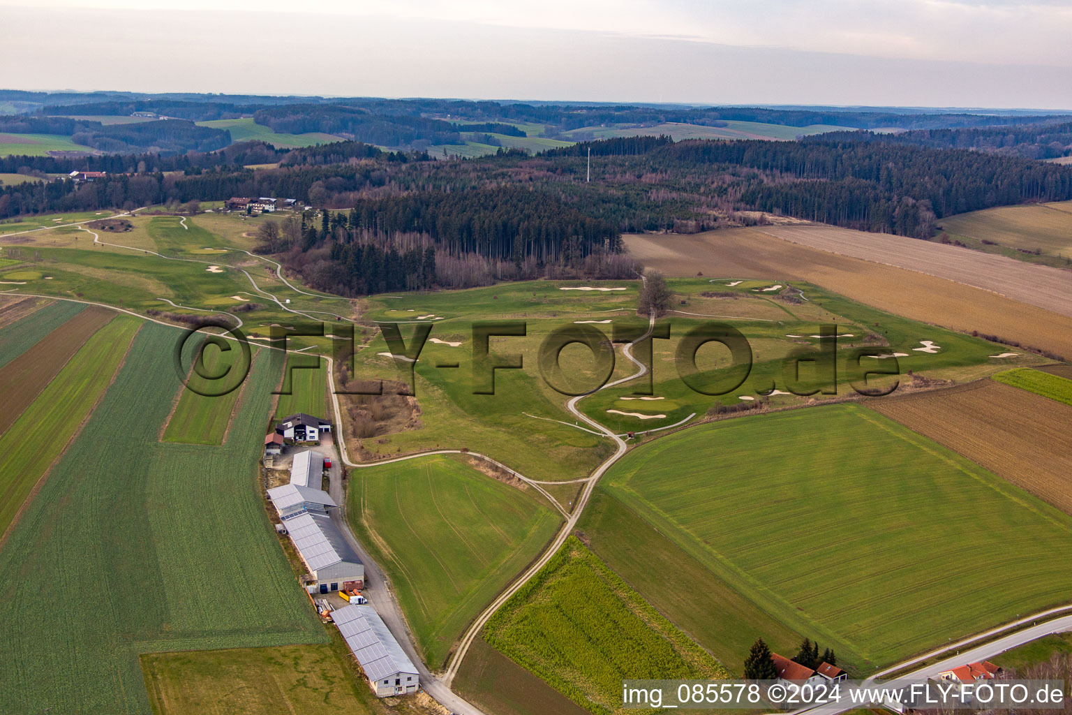 Bad Birnbach in the state Bavaria, Germany from a drone