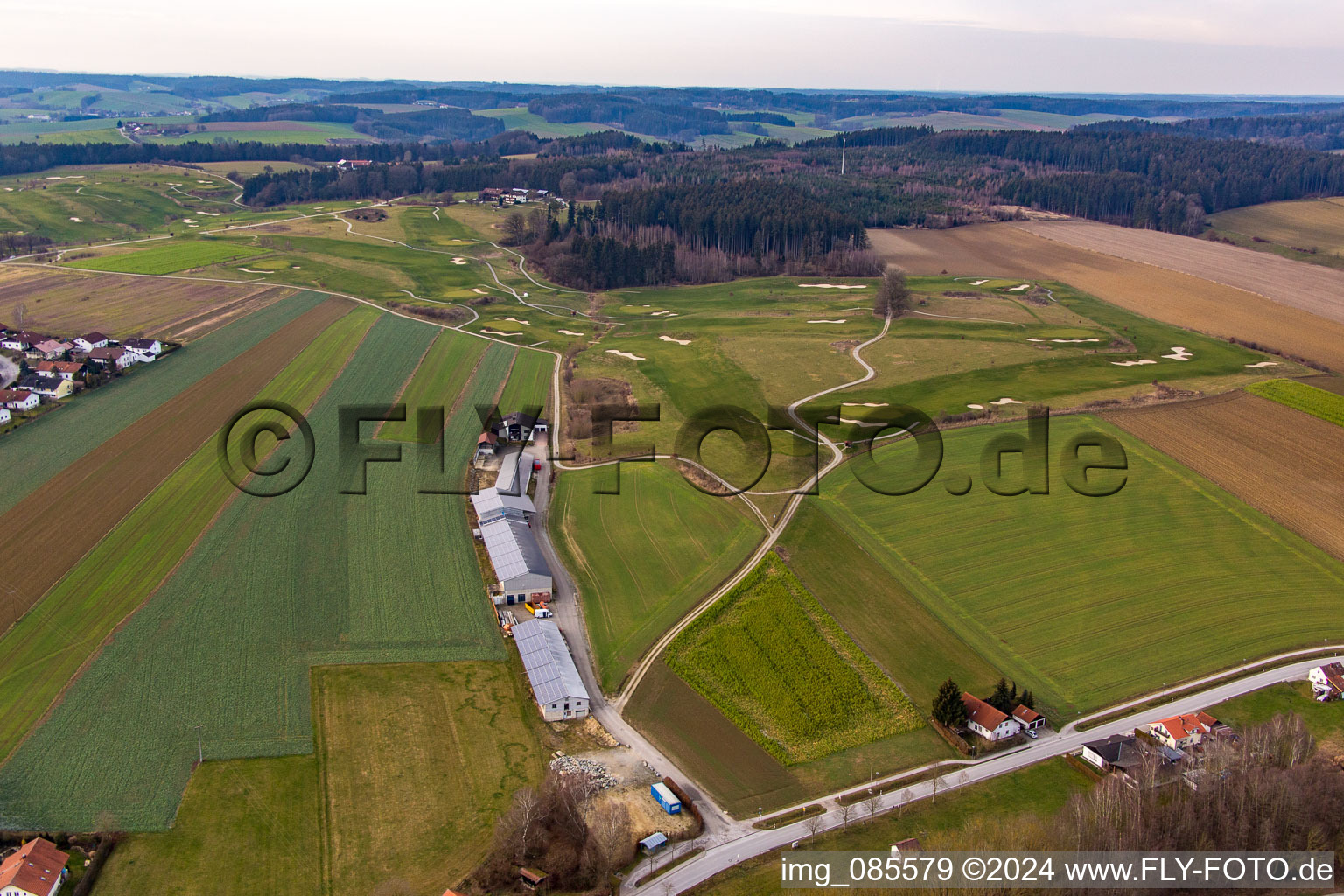 Bad Birnbach in the state Bavaria, Germany seen from a drone