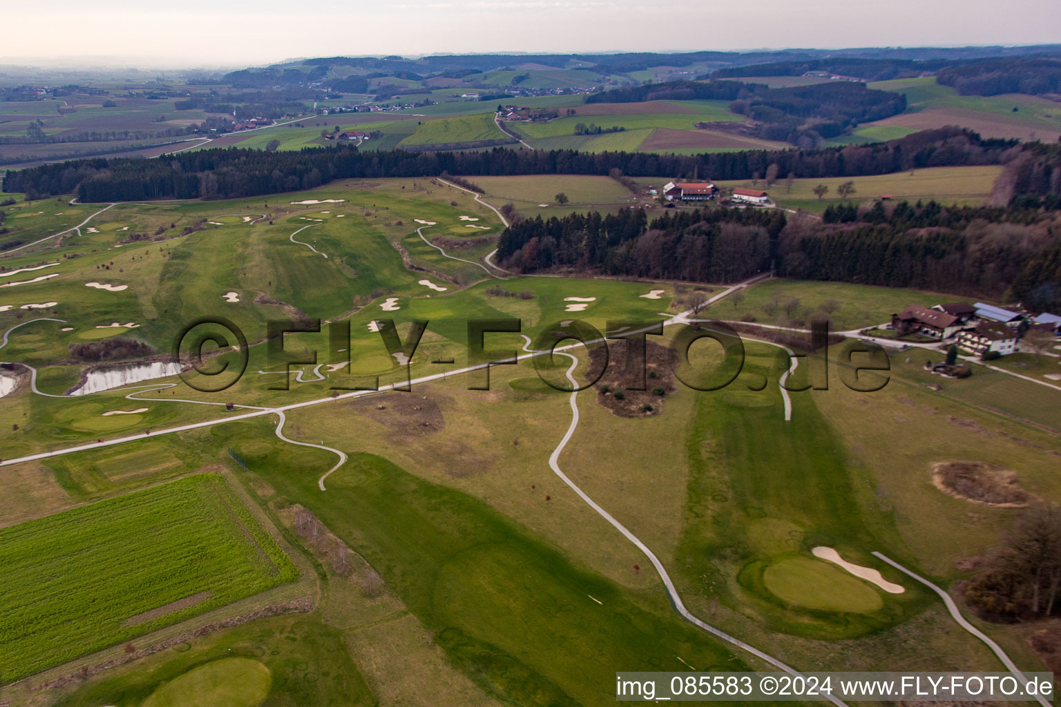 Aerial view of Bad Birnbach in the state Bavaria, Germany