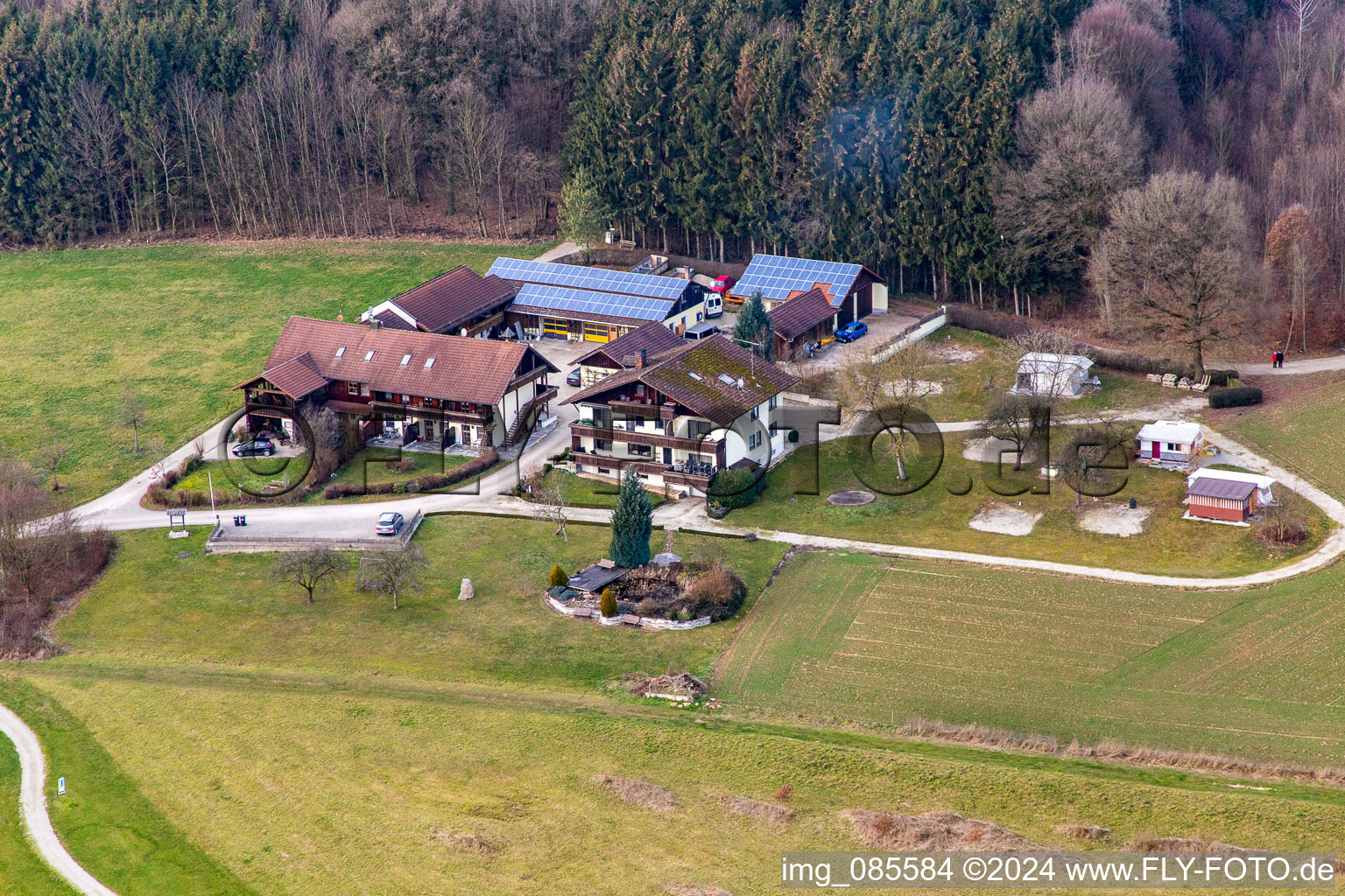 Aerial photograpy of Bad Birnbach in the state Bavaria, Germany