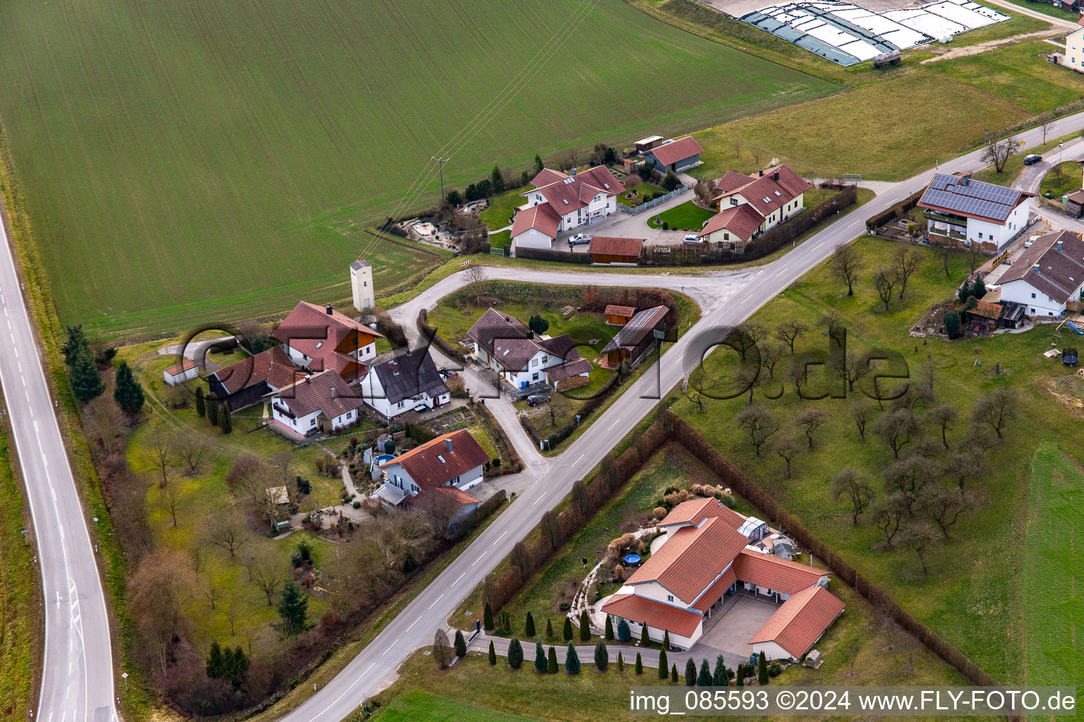 Aerial photograpy of District Untertattenbach in Bad Birnbach in the state Bavaria, Germany