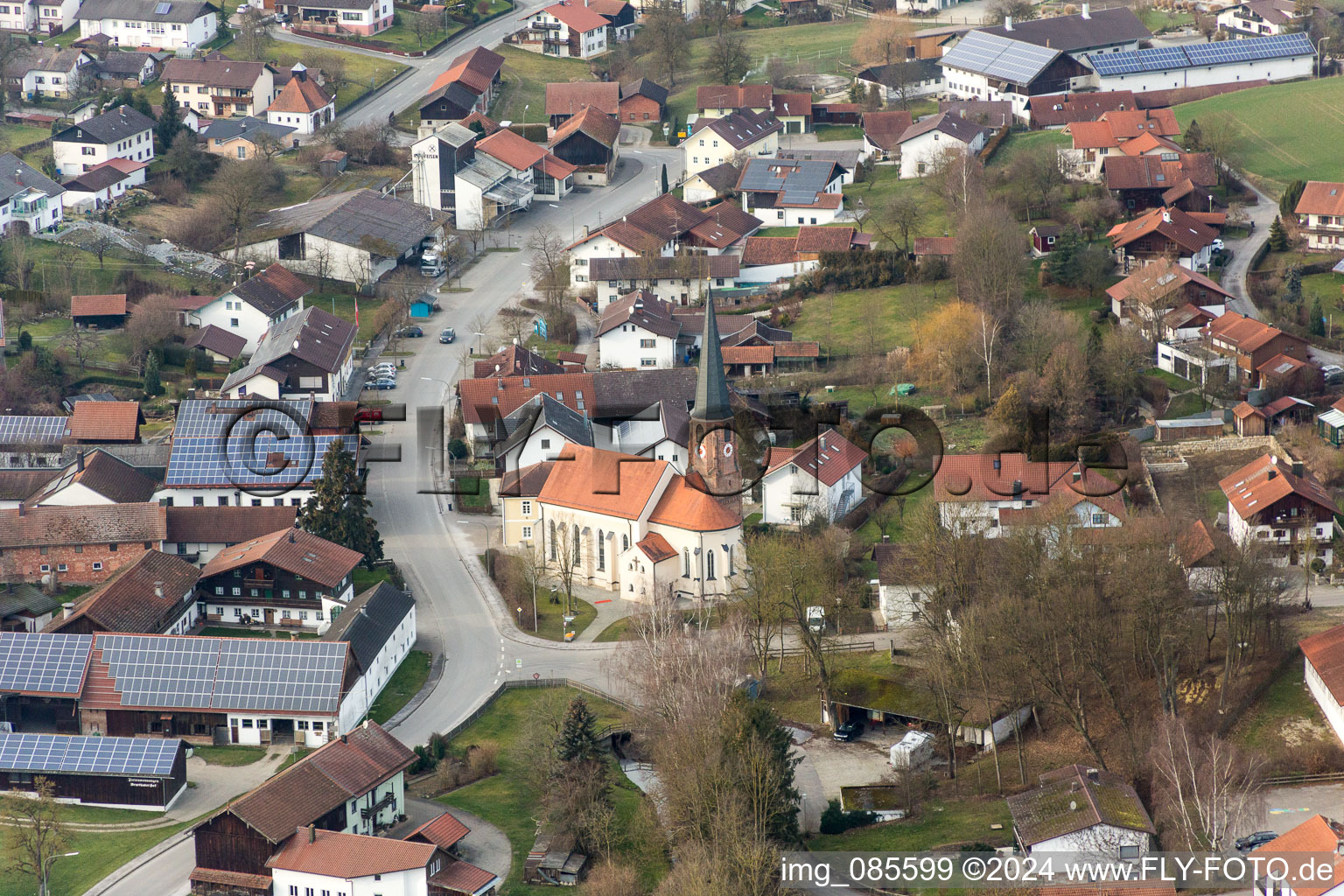 Church building in the village of in the district Hirschbach in Bad Birnbach in the state Bavaria, Germany