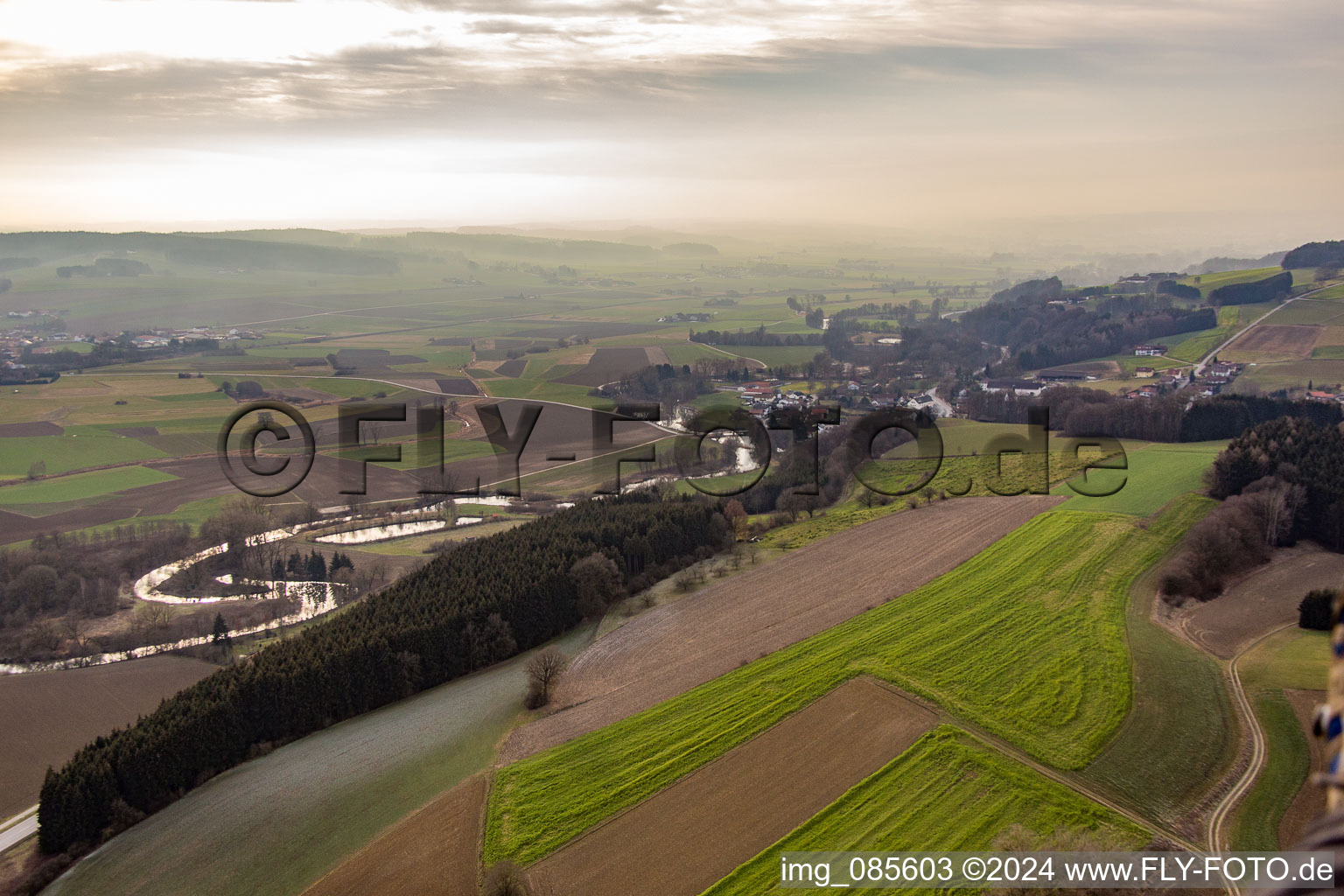 Aerial photograpy of District Anzenkirchen in Triftern in the state Bavaria, Germany