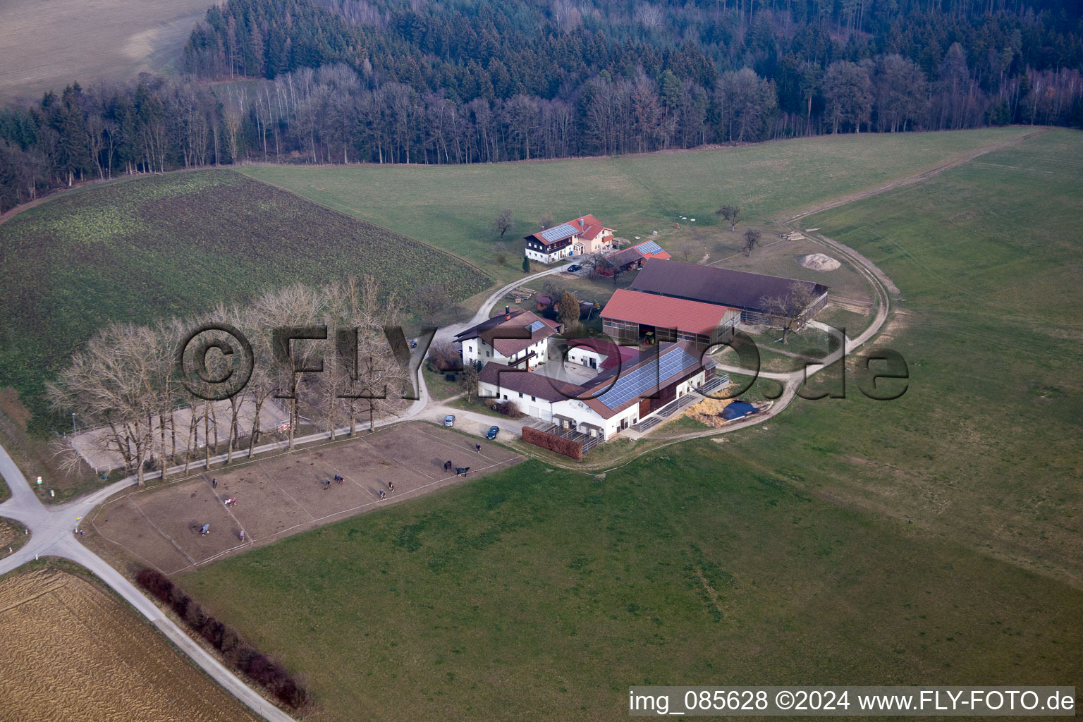 Aerial photograpy of Gartlberg in Pfarrkirchen in the state Bavaria, Germany