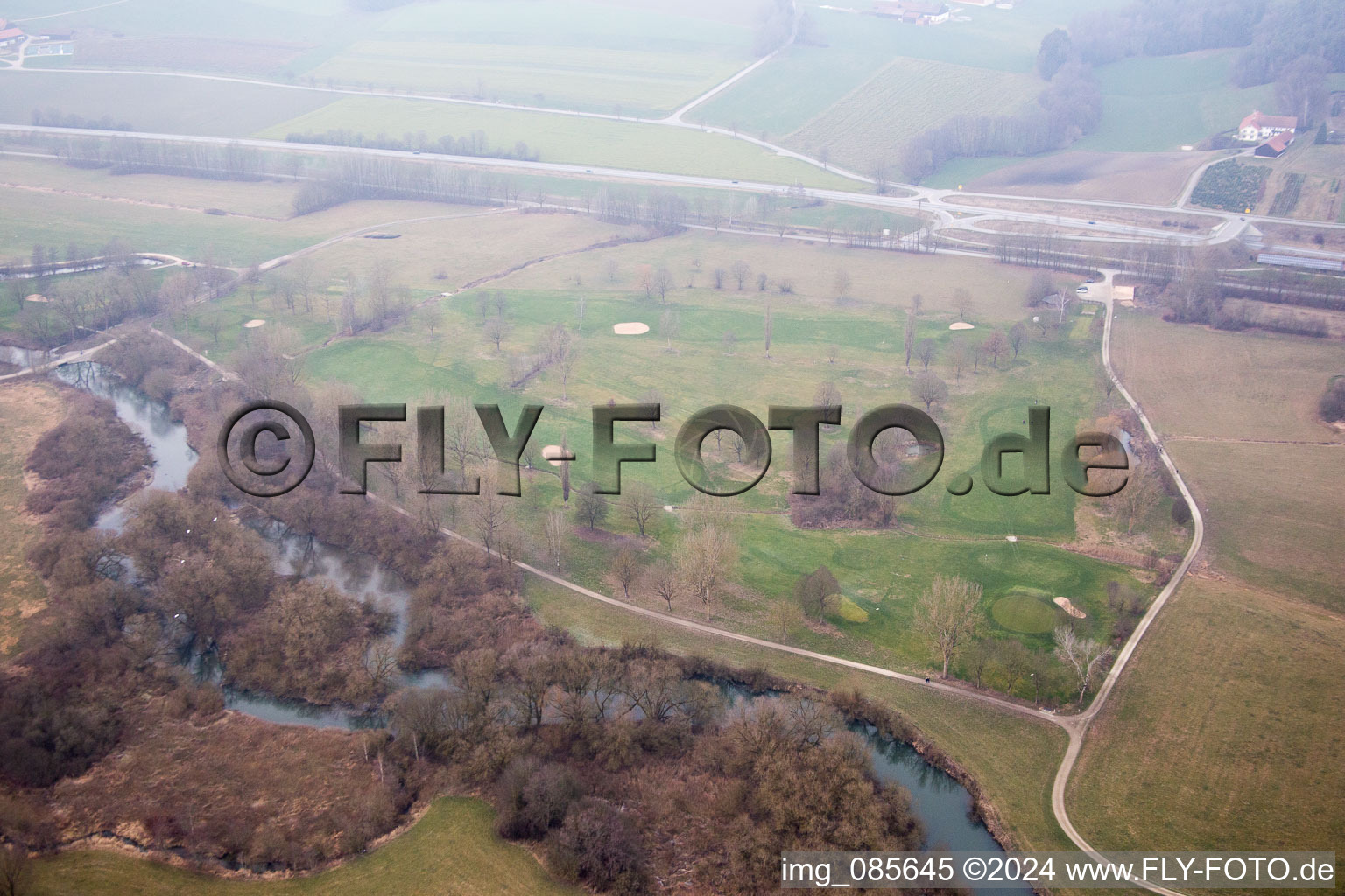 Golf course in Postmünster in the state Bavaria, Germany