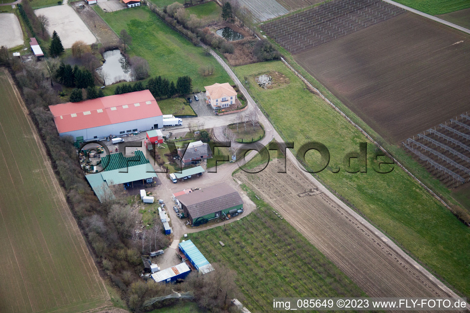 District Herxheim in Herxheim bei Landau in the state Rhineland-Palatinate, Germany viewn from the air