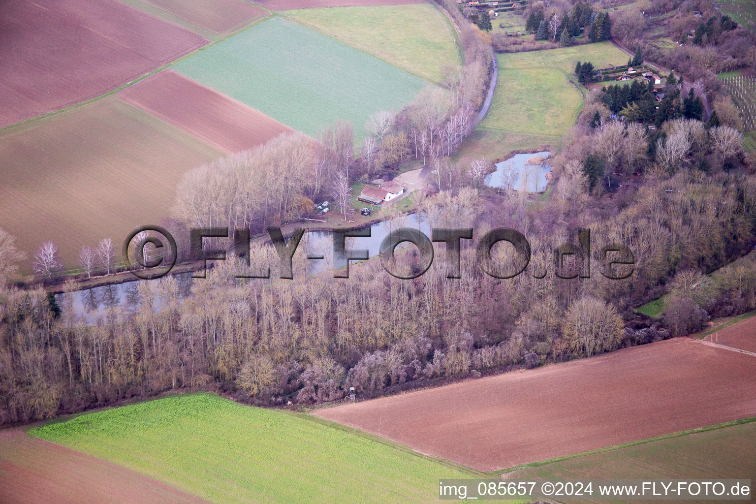 Aerial photograpy of Insheim in the state Rhineland-Palatinate, Germany