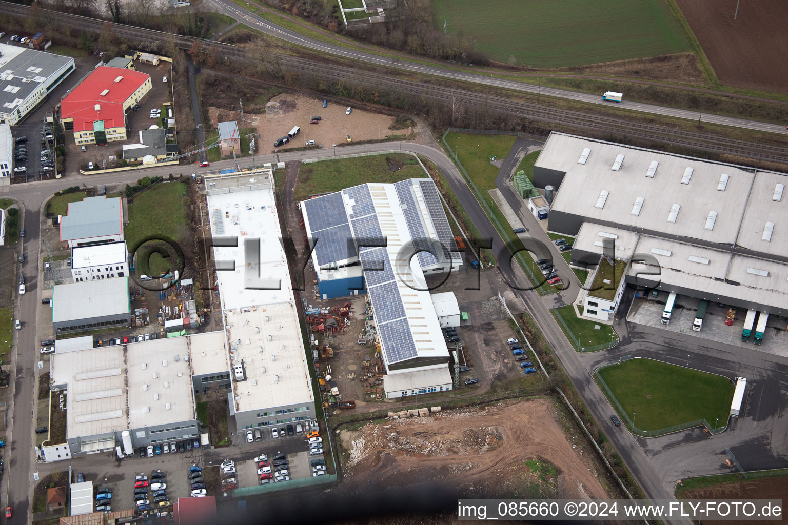 Aerial photograpy of Rohrbach in the state Rhineland-Palatinate, Germany