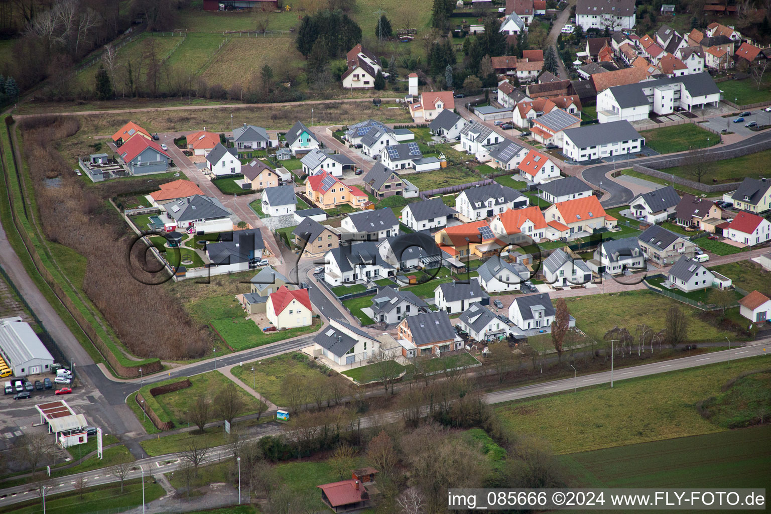 Rohrbach in the state Rhineland-Palatinate, Germany out of the air