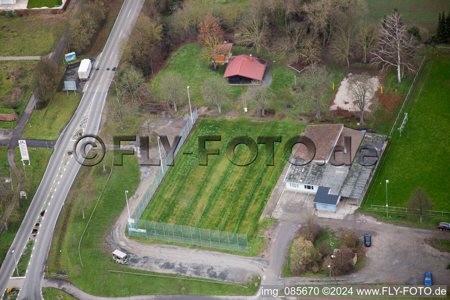 Rohrbach in the state Rhineland-Palatinate, Germany seen from above