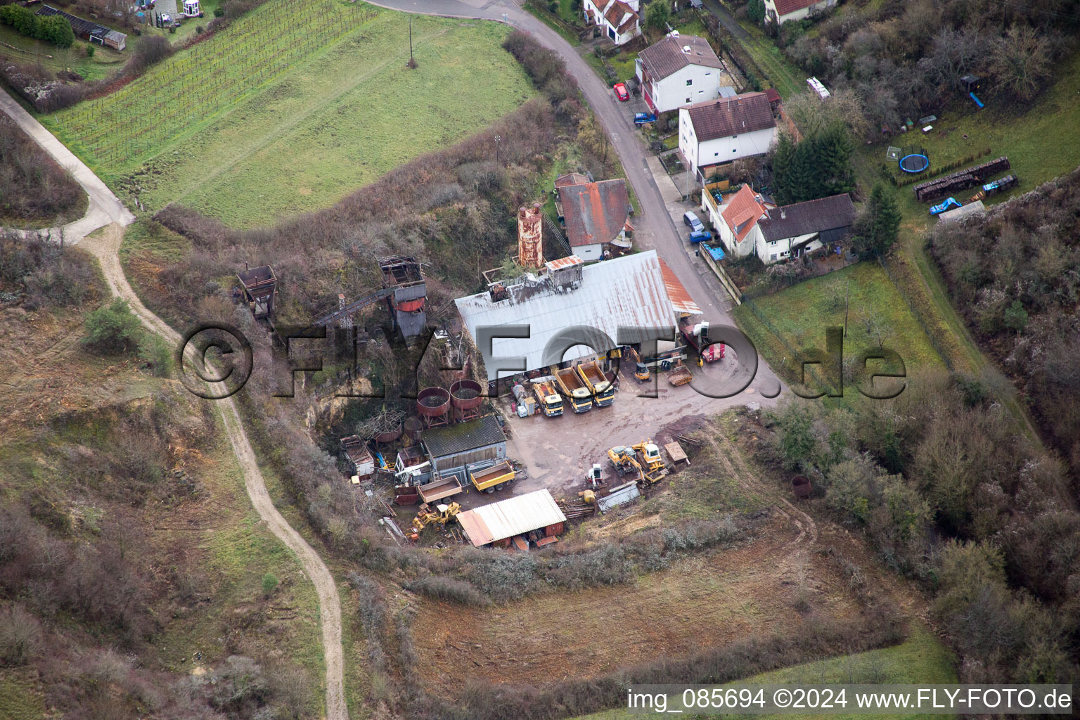 Aerial view of Waldstr in the district Gleishorbach in Gleiszellen-Gleishorbach in the state Rhineland-Palatinate, Germany