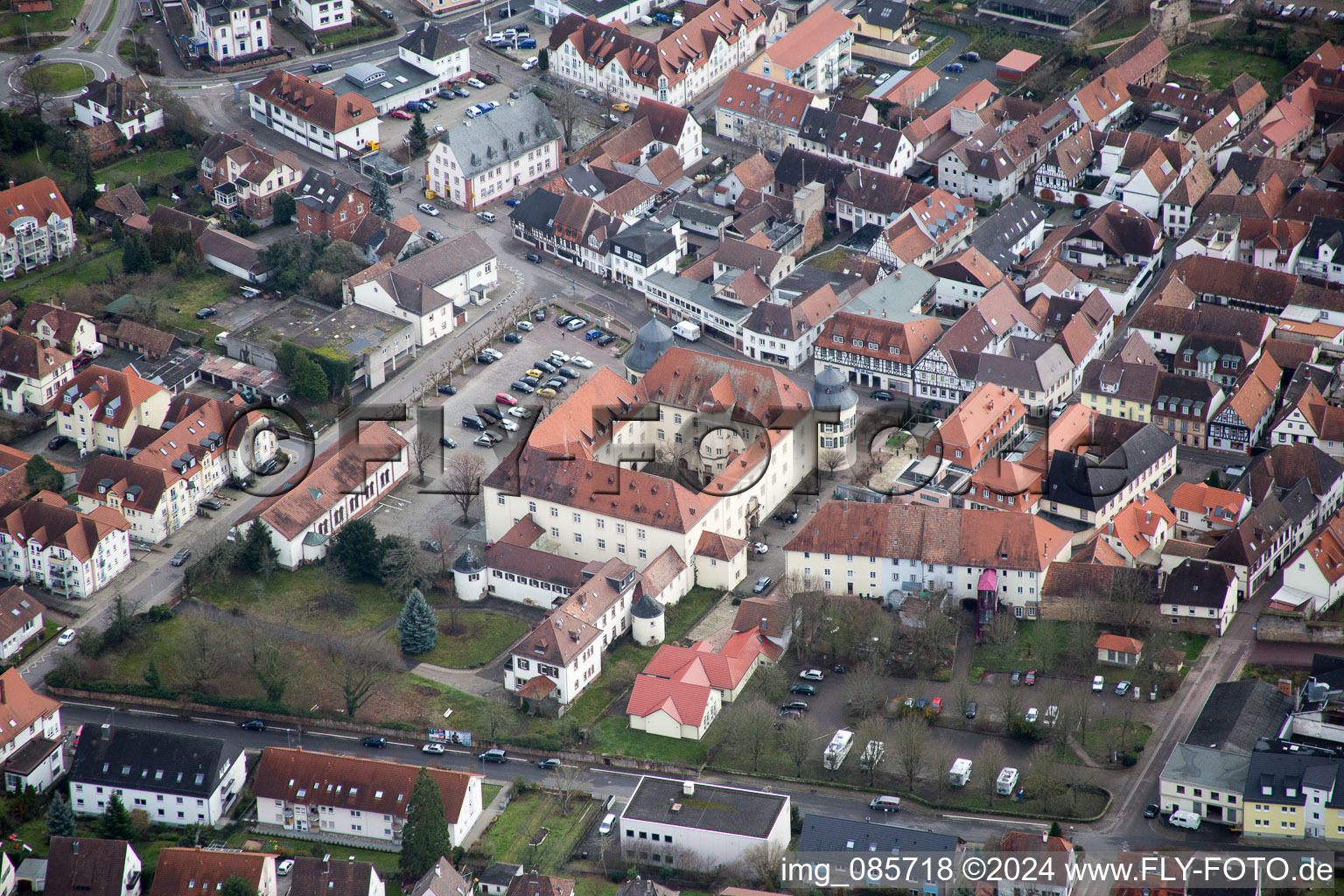 Bad Bergzabern in the state Rhineland-Palatinate, Germany from above