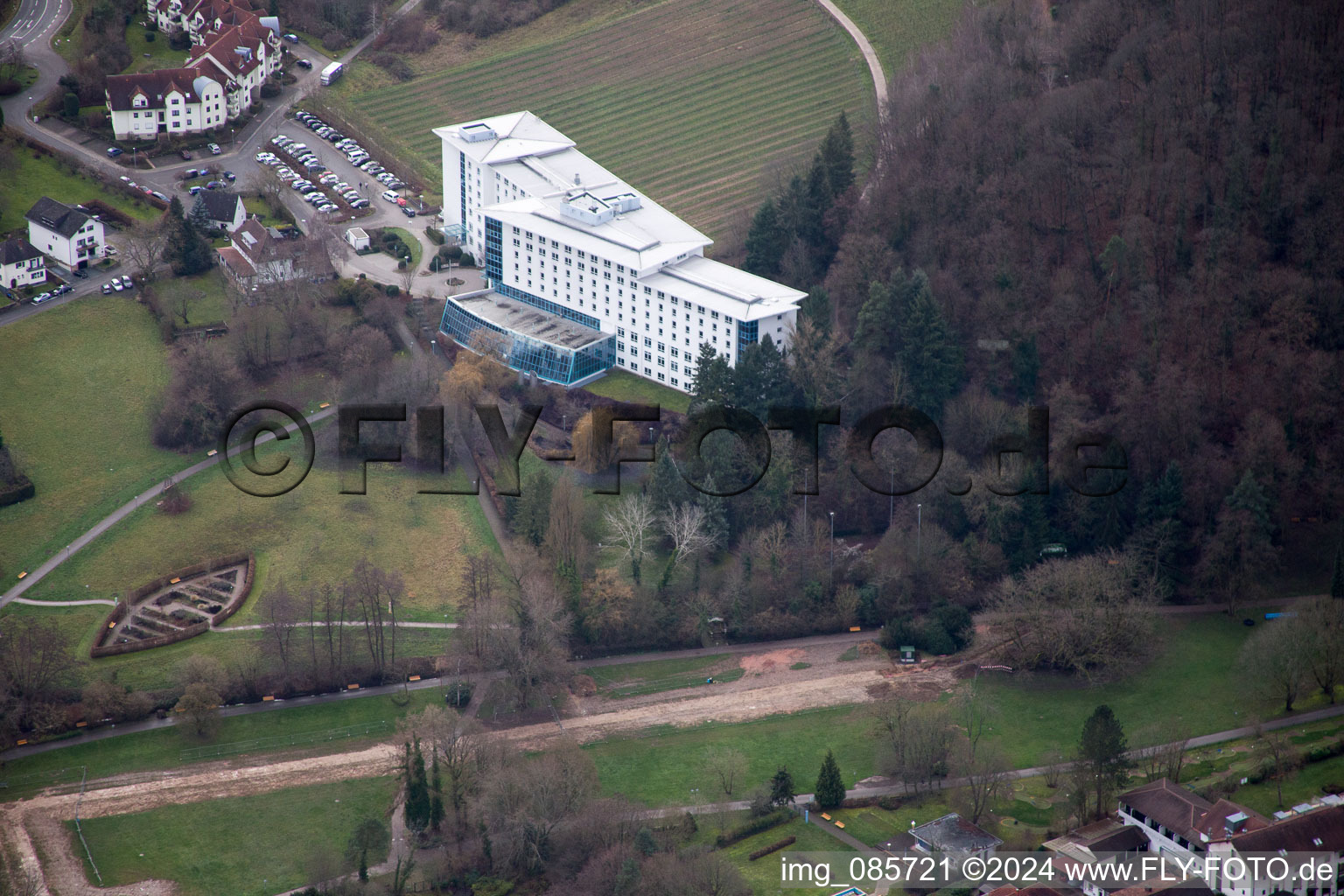 Bad Bergzabern in the state Rhineland-Palatinate, Germany from the plane