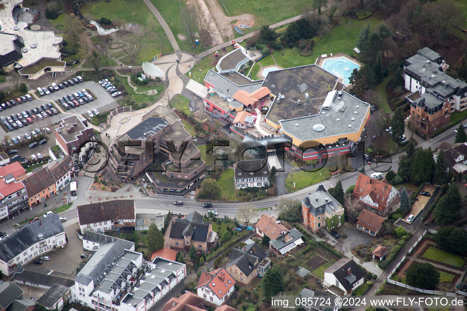 Bad Bergzabern in the state Rhineland-Palatinate, Germany viewn from the air