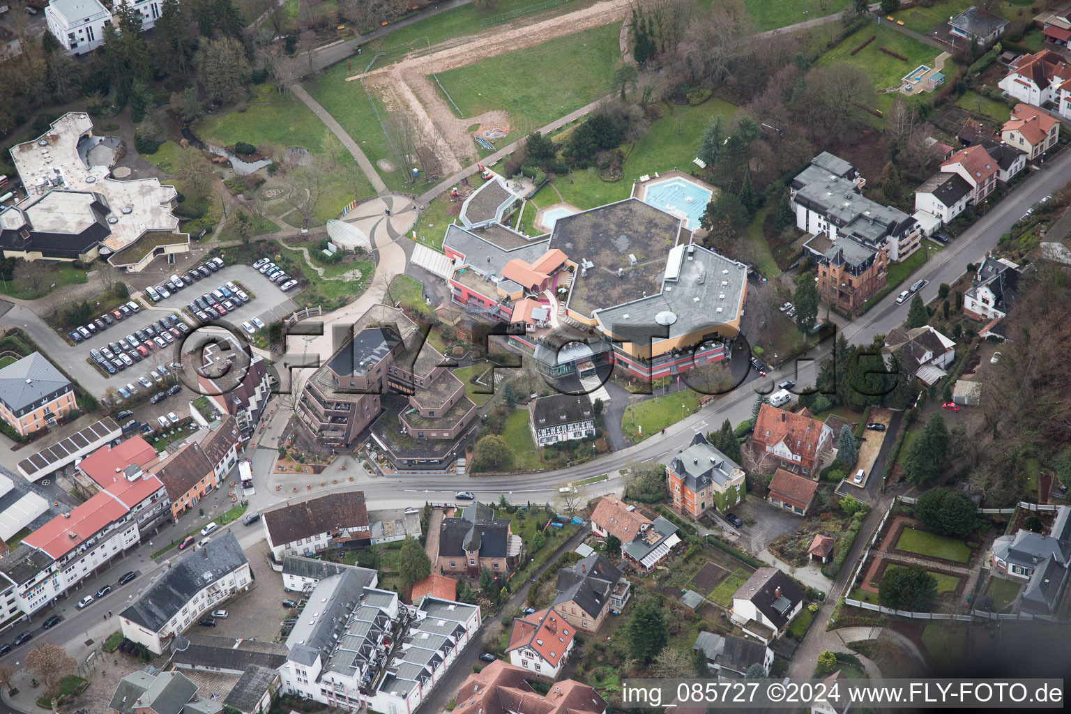 Bad Bergzabern in the state Rhineland-Palatinate, Germany from the drone perspective