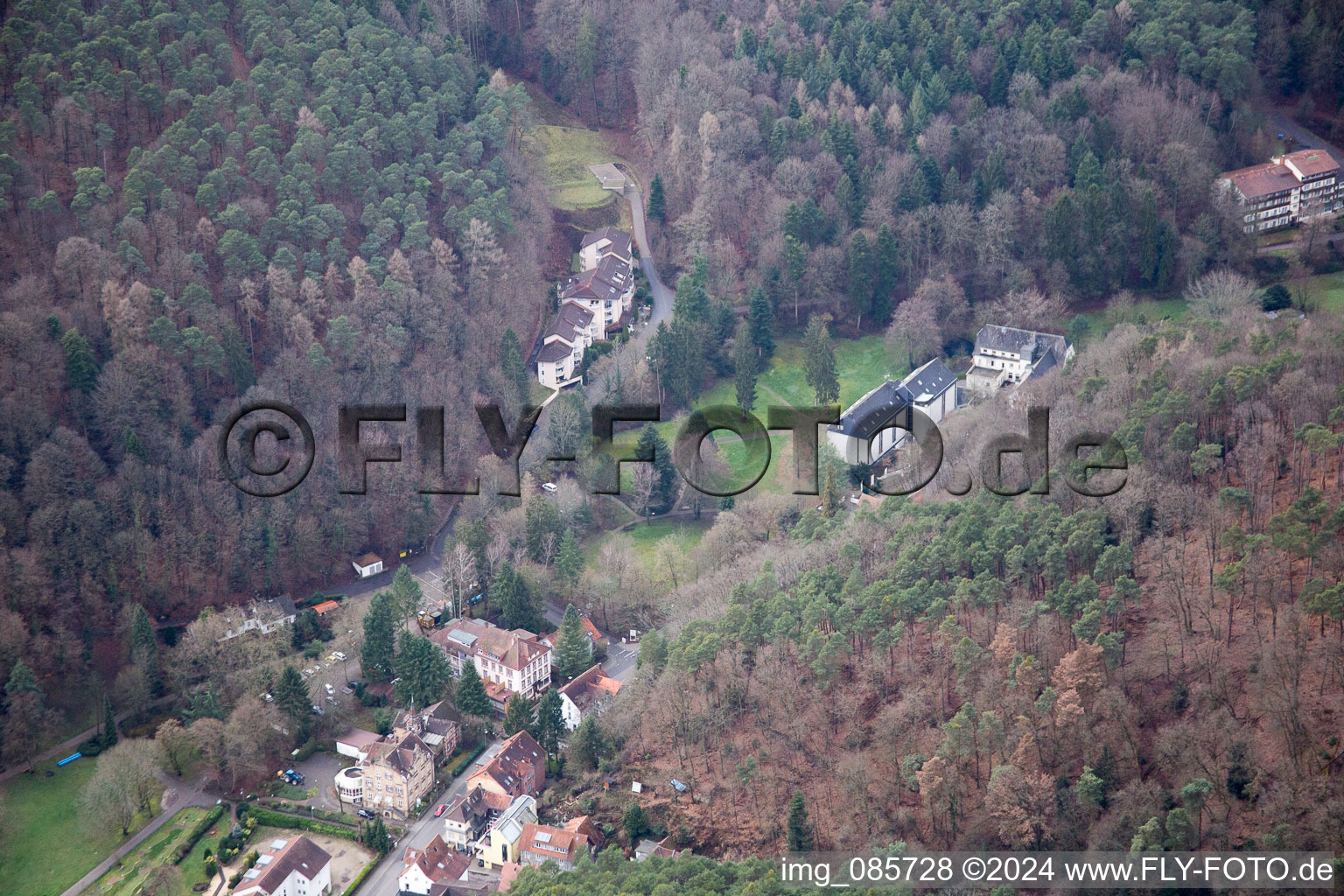 Bad Bergzabern in the state Rhineland-Palatinate, Germany from a drone