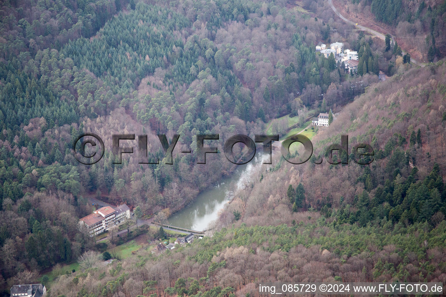 Bad Bergzabern in the state Rhineland-Palatinate, Germany seen from a drone