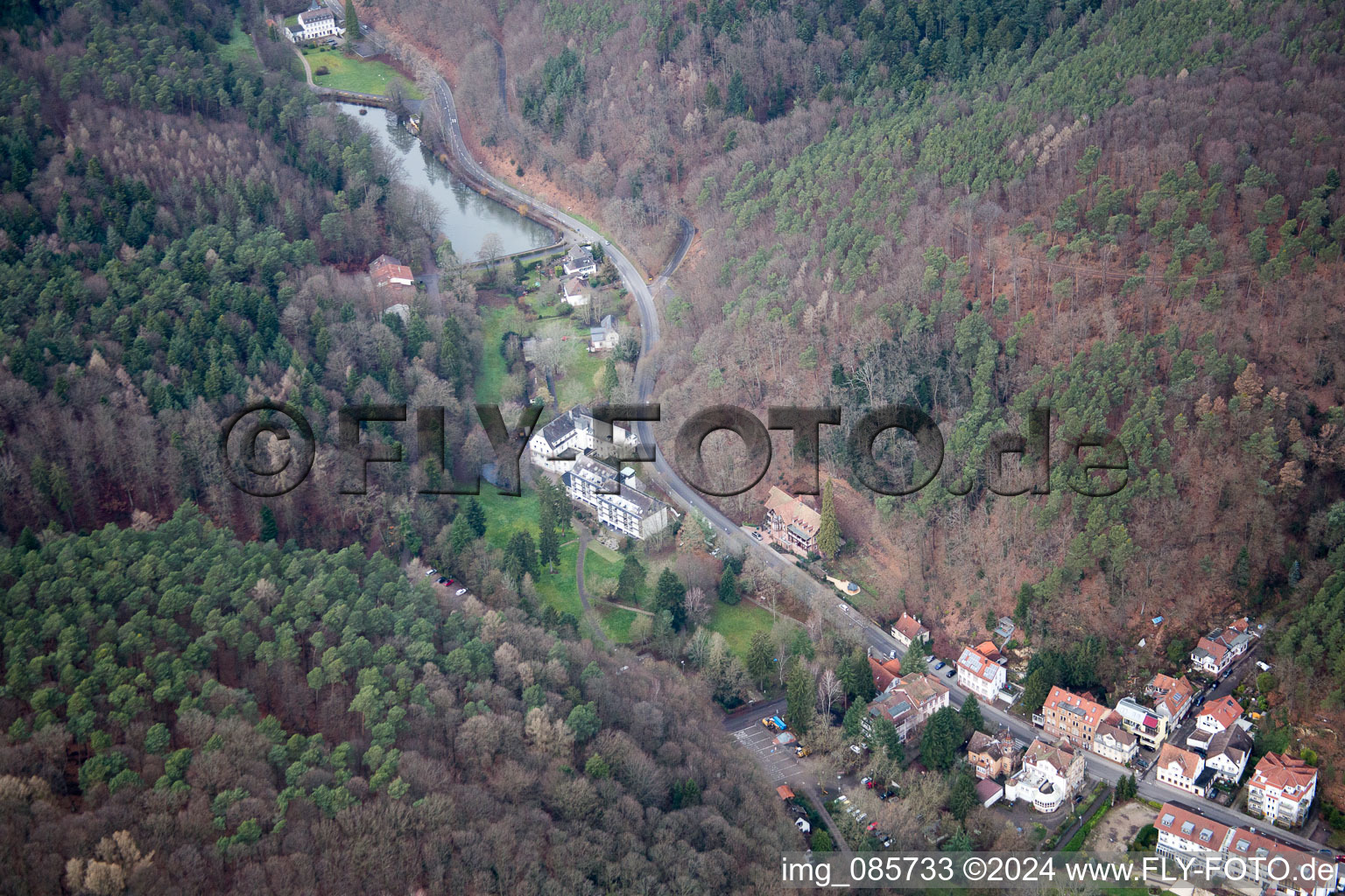 Aerial photograpy of Bad Bergzabern in the state Rhineland-Palatinate, Germany