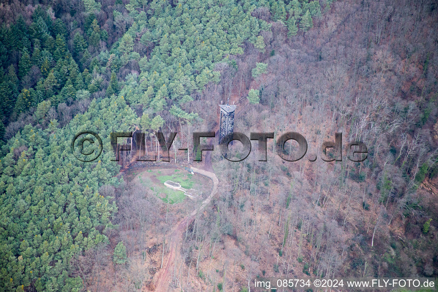 Oblique view of Bad Bergzabern in the state Rhineland-Palatinate, Germany