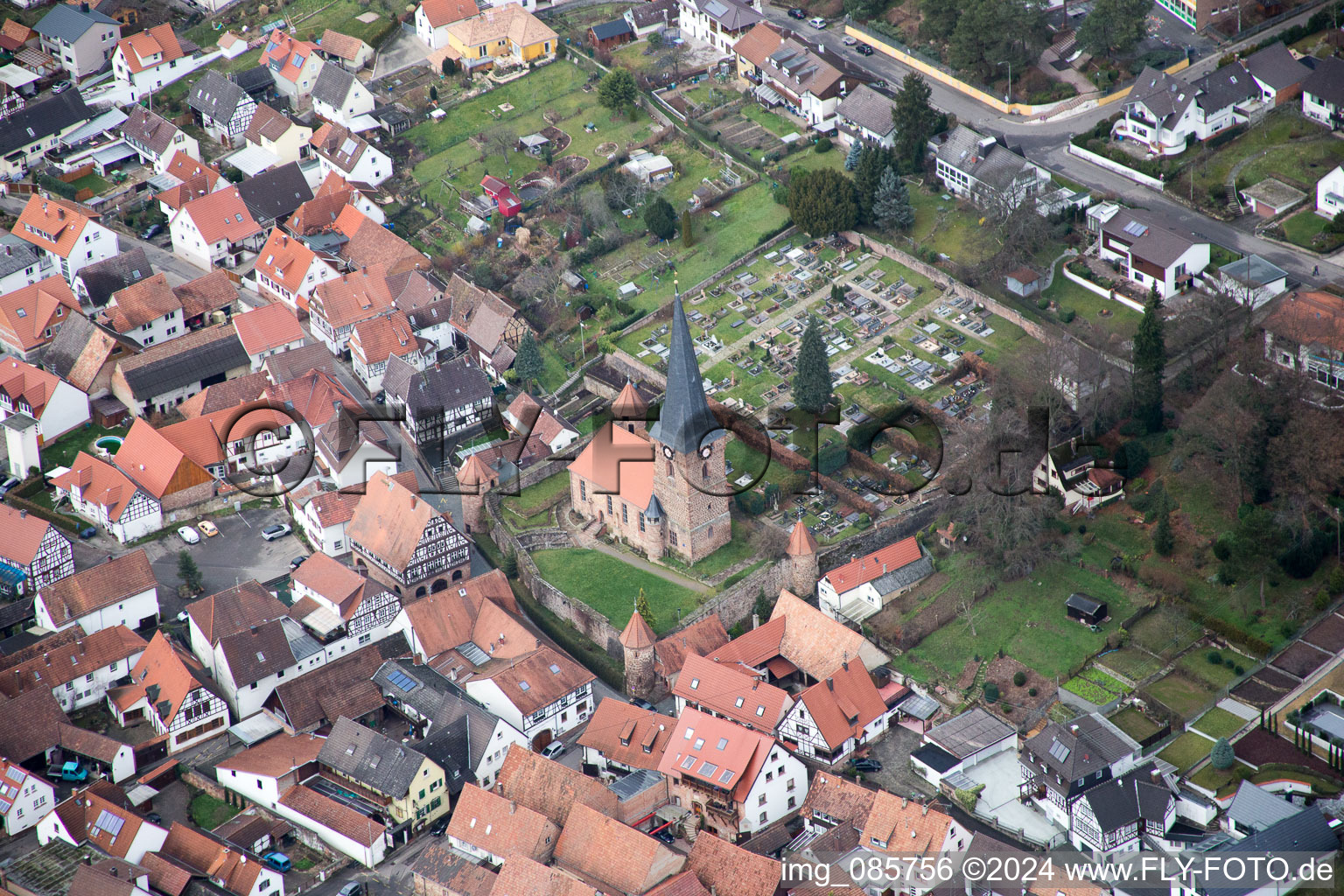 Church of St. Martin in the village of in Doerrenbach in the state Rhineland-Palatinate