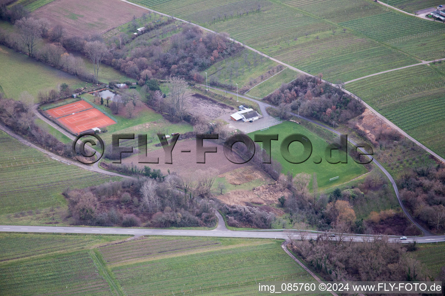 Sports ground in Oberotterbach in the state Rhineland-Palatinate, Germany