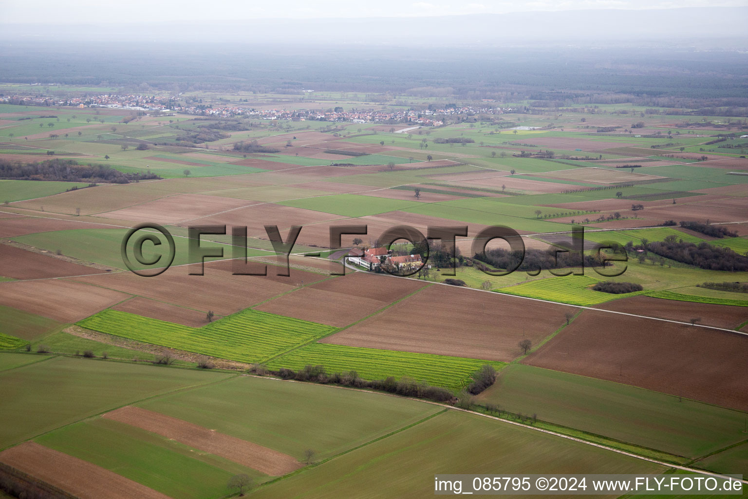 Workshop for Assisted Living of hidden Talents GmbH in the district Haftelhof in Schweighofen in the state Rhineland-Palatinate, Germany viewn from the air