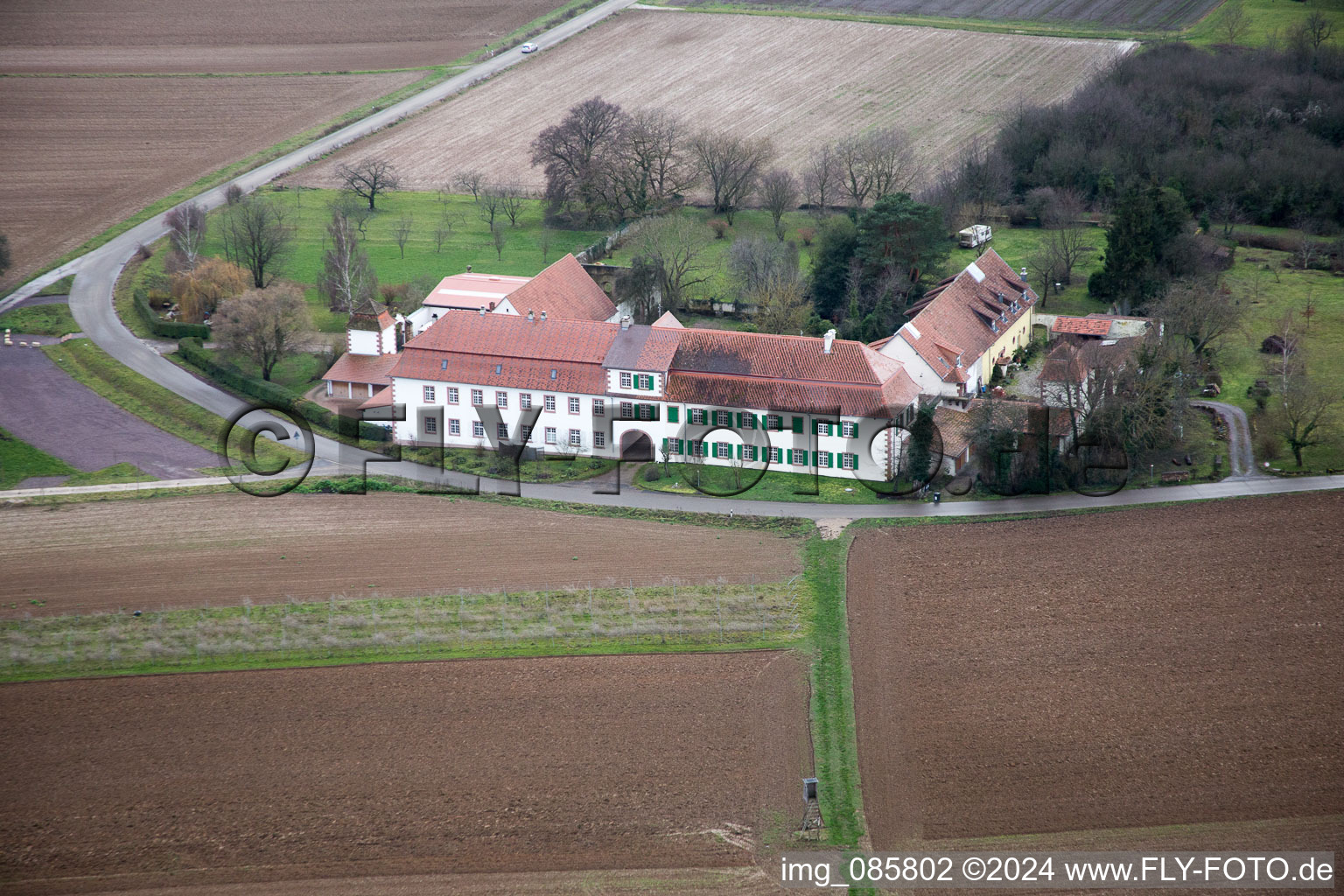 Workshop for Assisted Living of hidden Talents GmbH in the district Haftelhof in Schweighofen in the state Rhineland-Palatinate, Germany seen from a drone