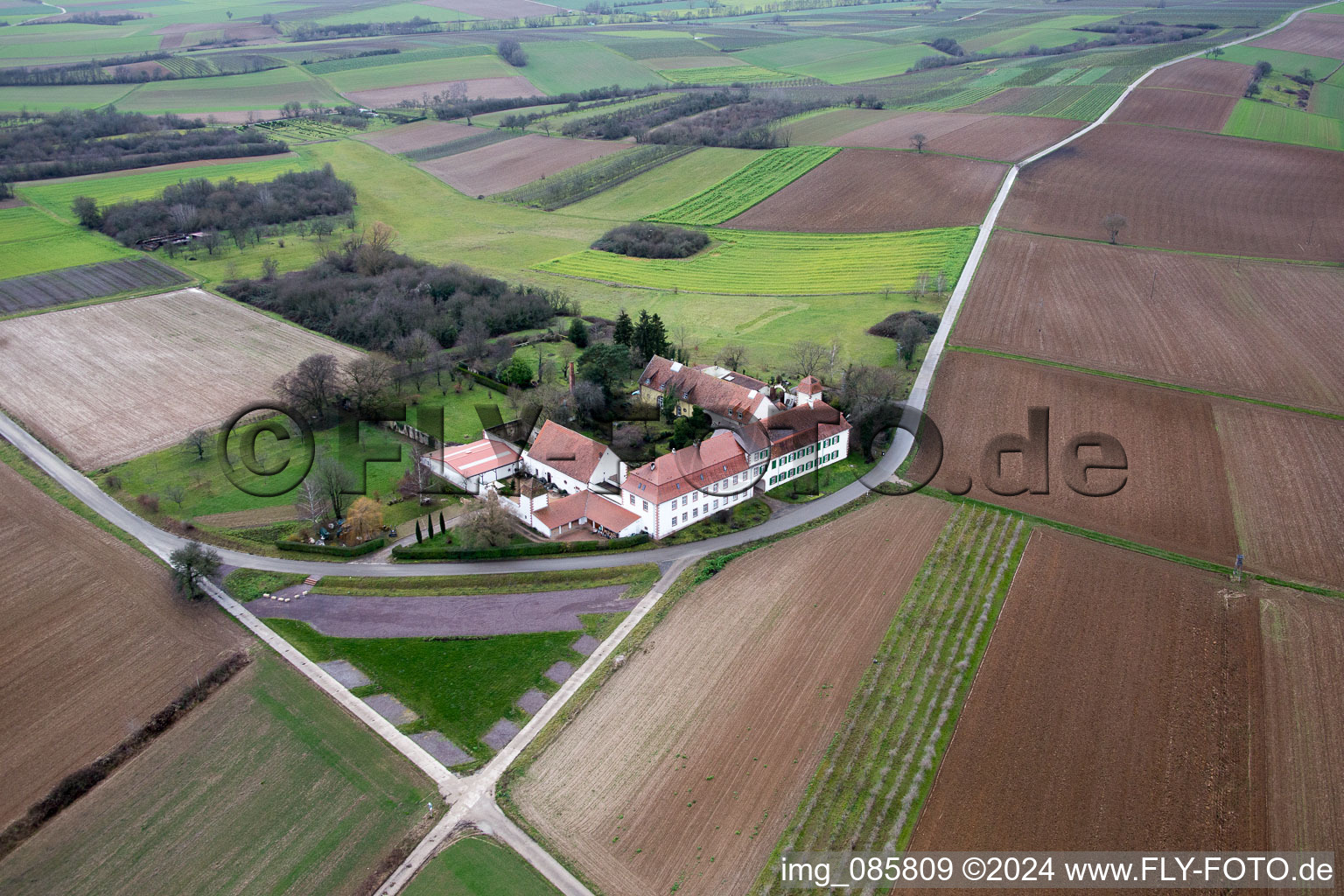 Workshop for Assisted Living of hidden Talents GmbH in the district Haftelhof in Schweighofen in the state Rhineland-Palatinate, Germany seen from above