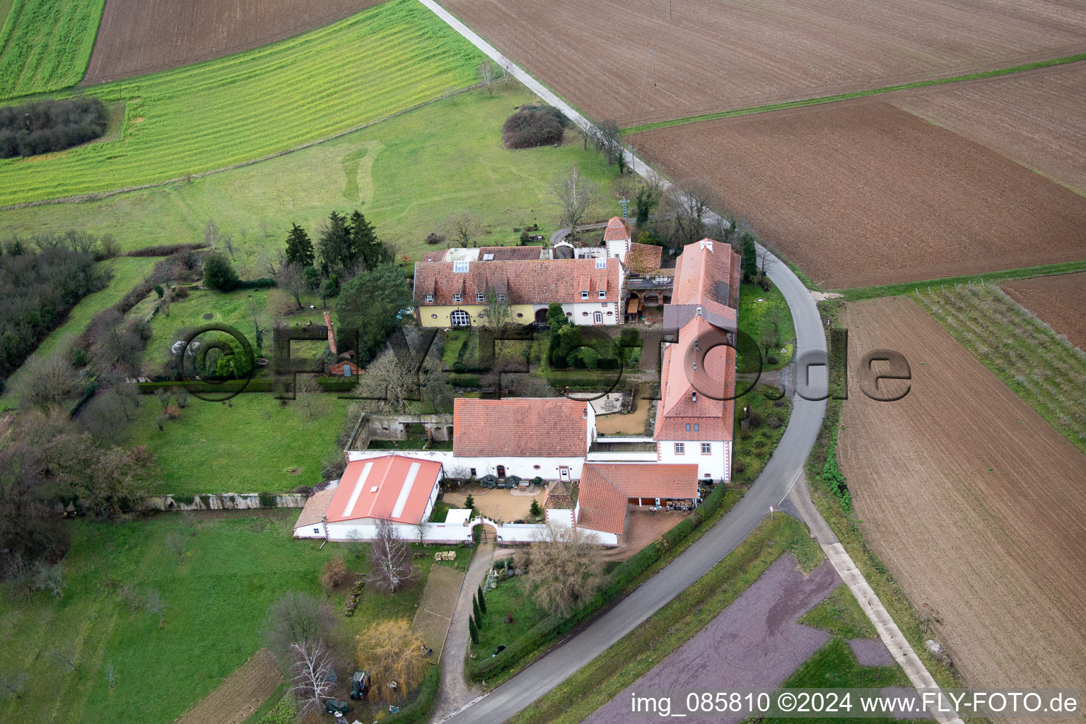 Workshop for Assisted Living of hidden Talents GmbH in the district Haftelhof in Schweighofen in the state Rhineland-Palatinate, Germany from the plane