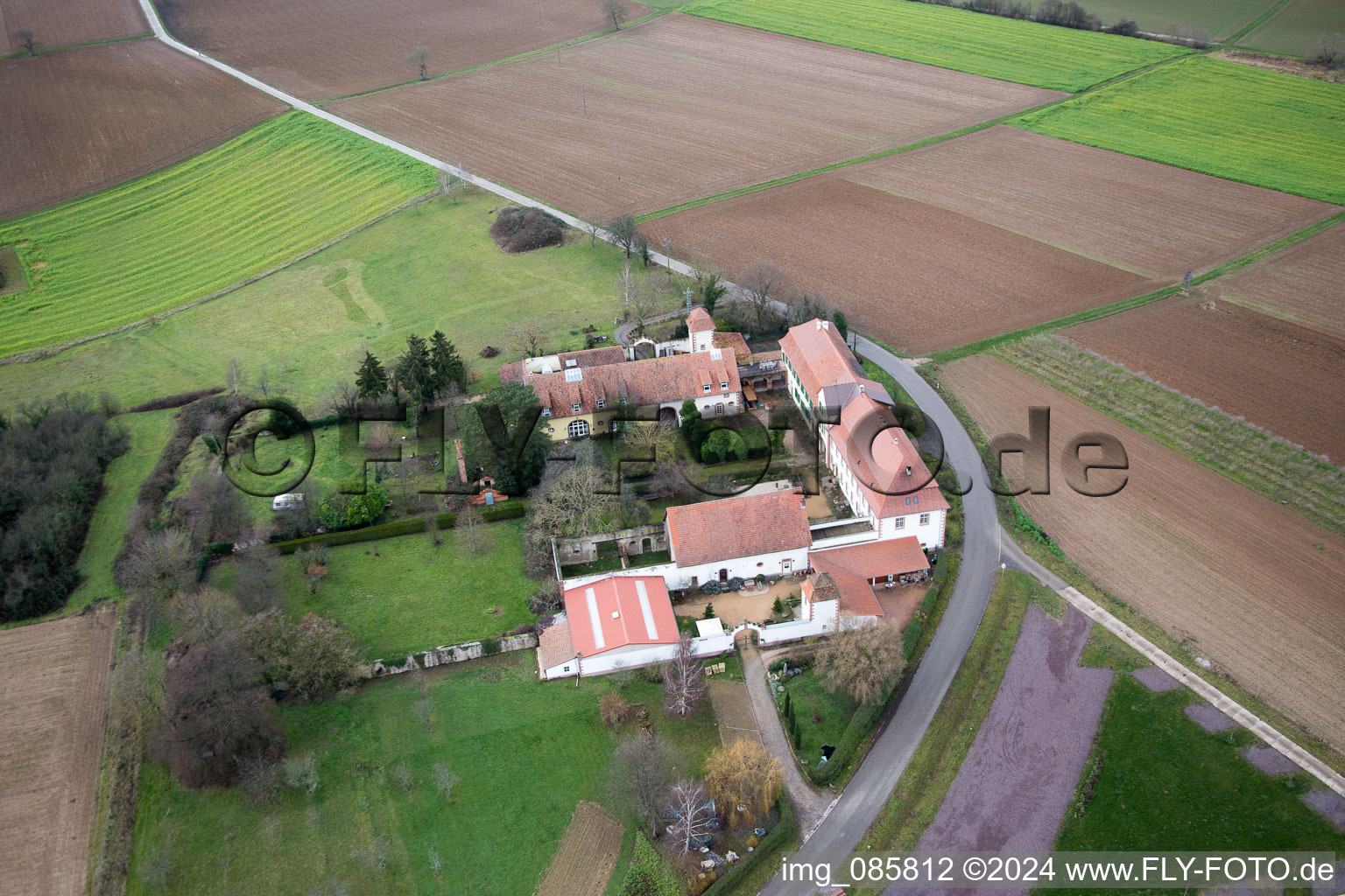 Workshop for Assisted Living of hidden Talents GmbH in the district Haftelhof in Schweighofen in the state Rhineland-Palatinate, Germany viewn from the air