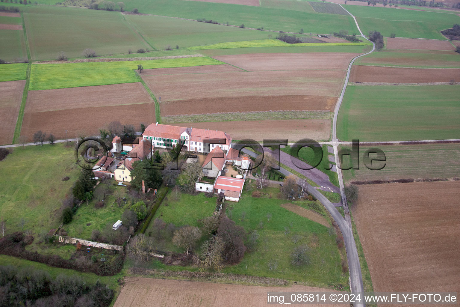 Drone image of Workshop for Assisted Living of hidden Talents GmbH in the district Haftelhof in Schweighofen in the state Rhineland-Palatinate, Germany