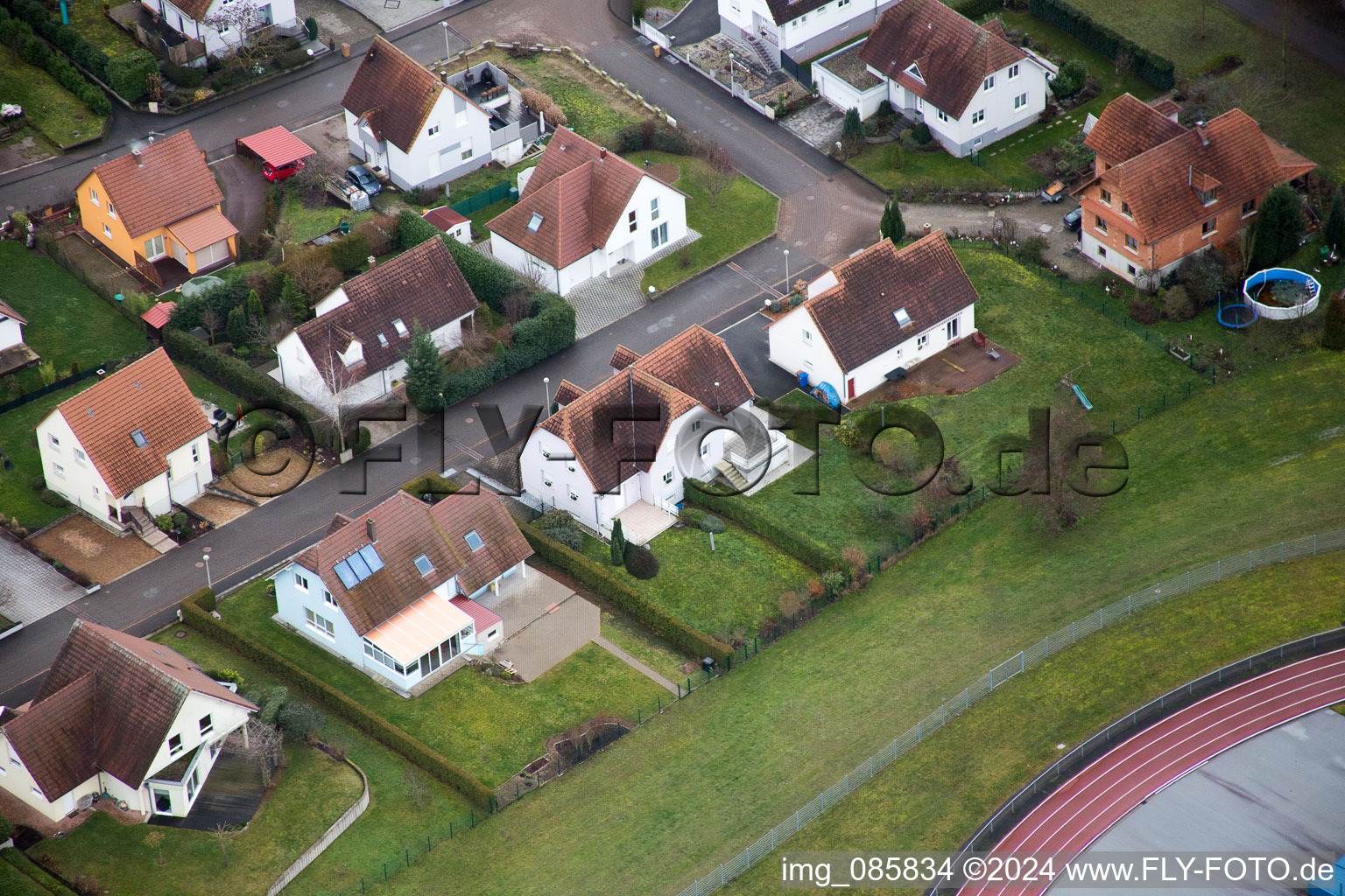 Altenstadt in the state Bas-Rhin, France seen from above