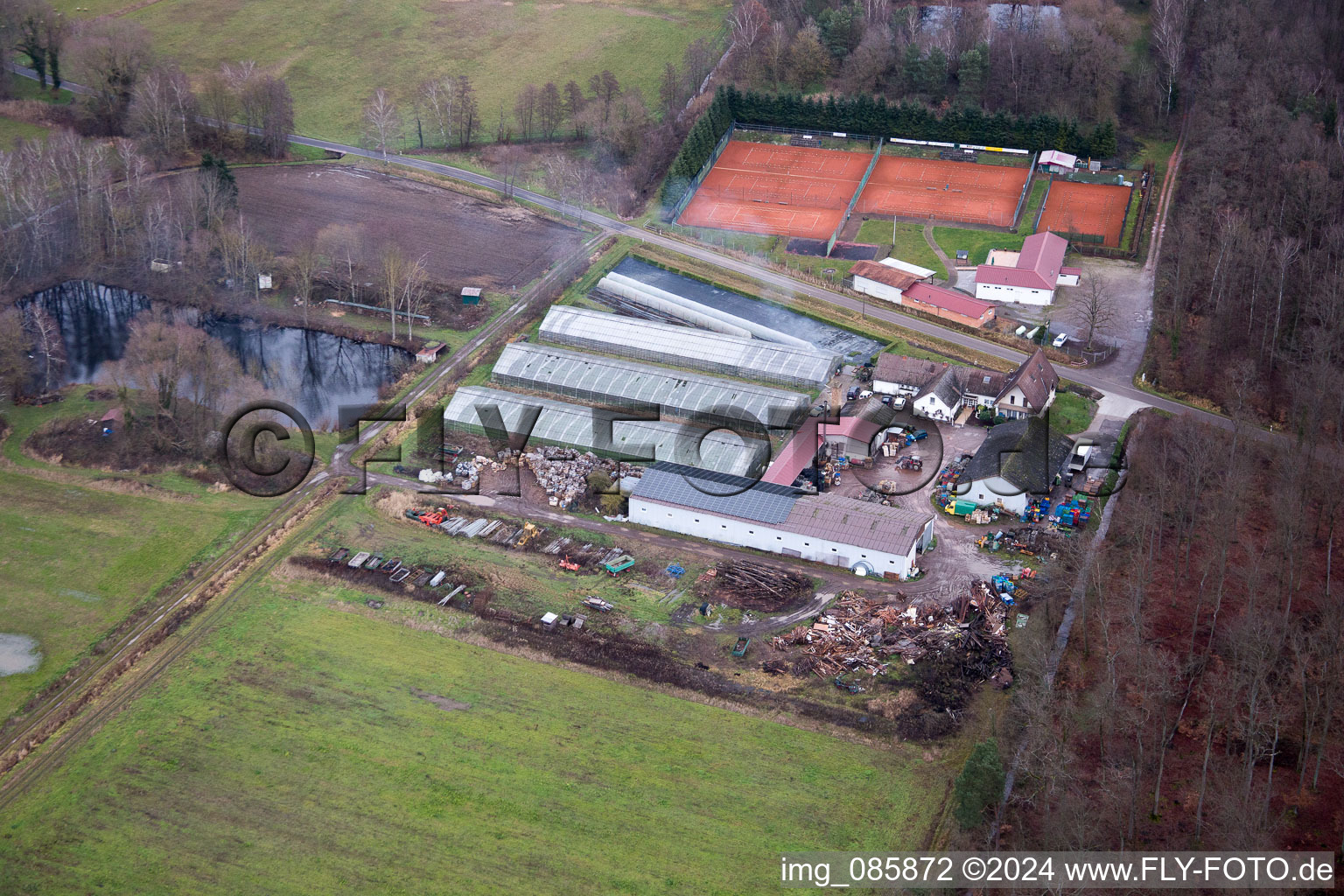 Steinfeld in the state Rhineland-Palatinate, Germany seen from a drone