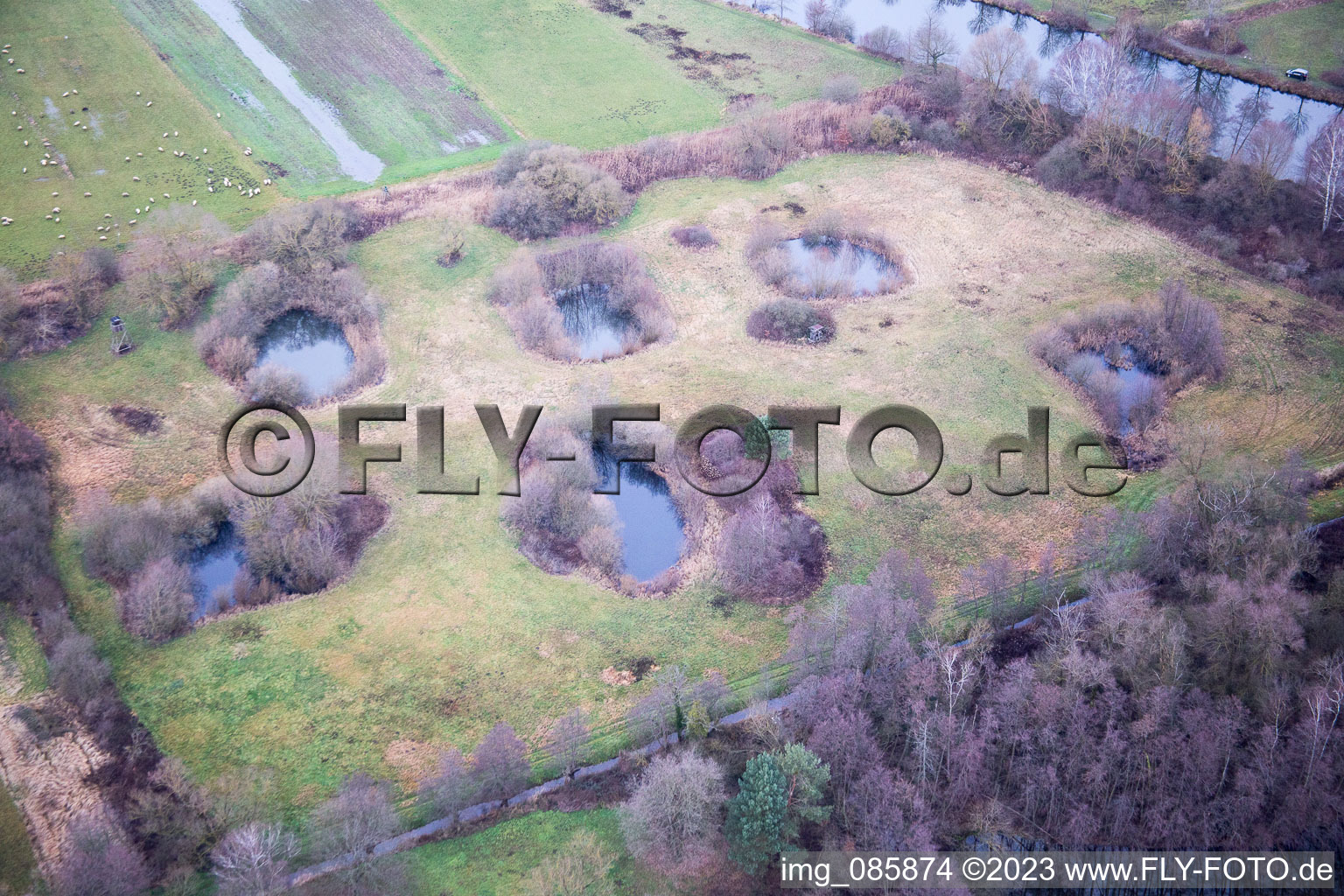Aerial photograpy of Steinfeld in the state Rhineland-Palatinate, Germany