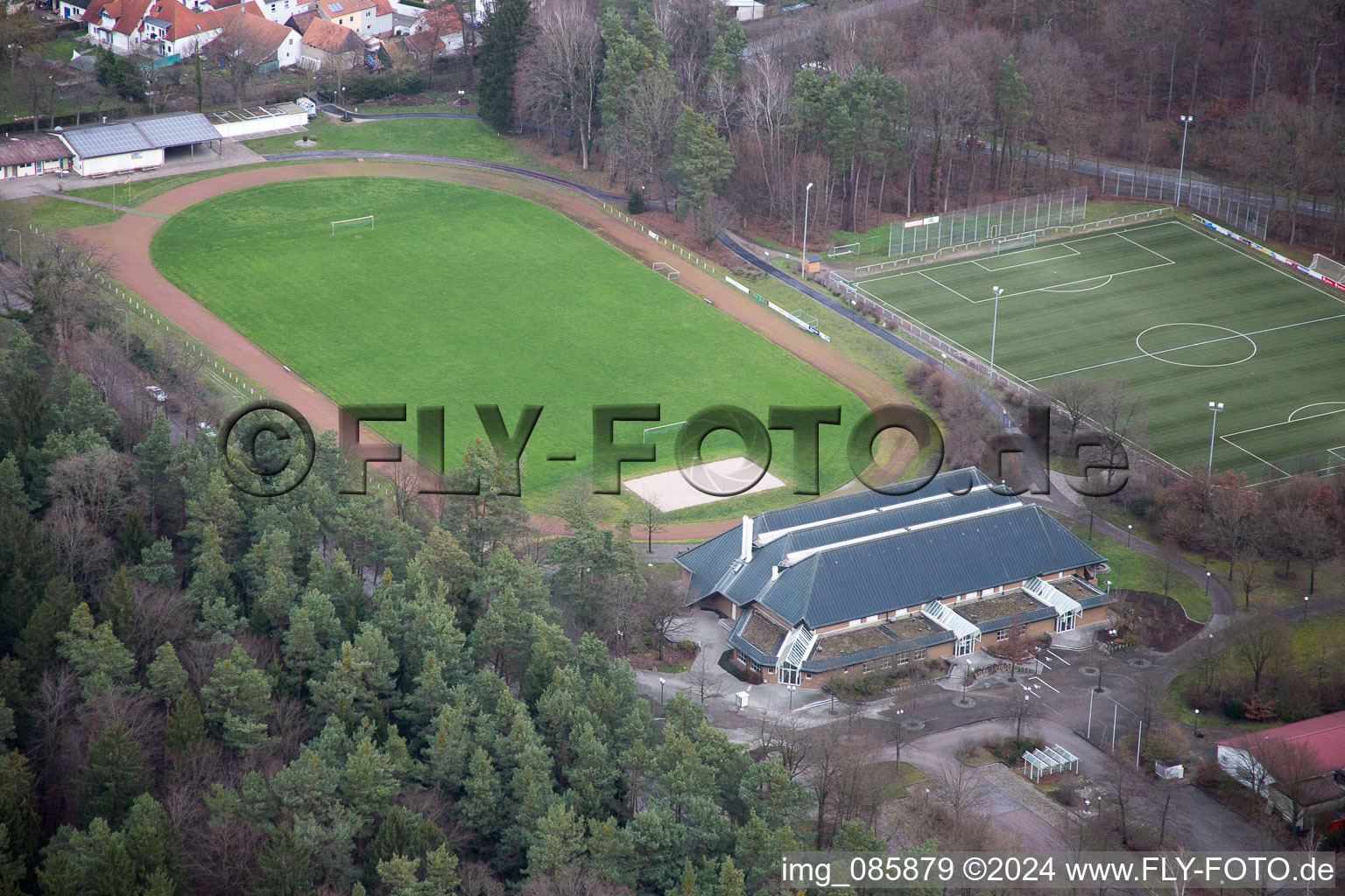 District Schaidt in Wörth am Rhein in the state Rhineland-Palatinate, Germany from above