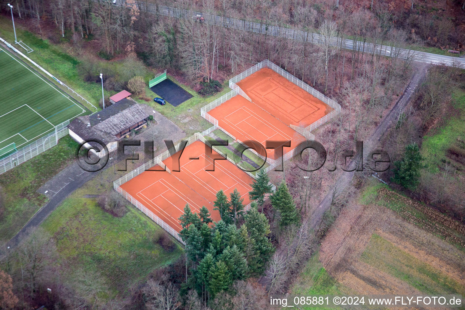 District Schaidt in Wörth am Rhein in the state Rhineland-Palatinate, Germany seen from above