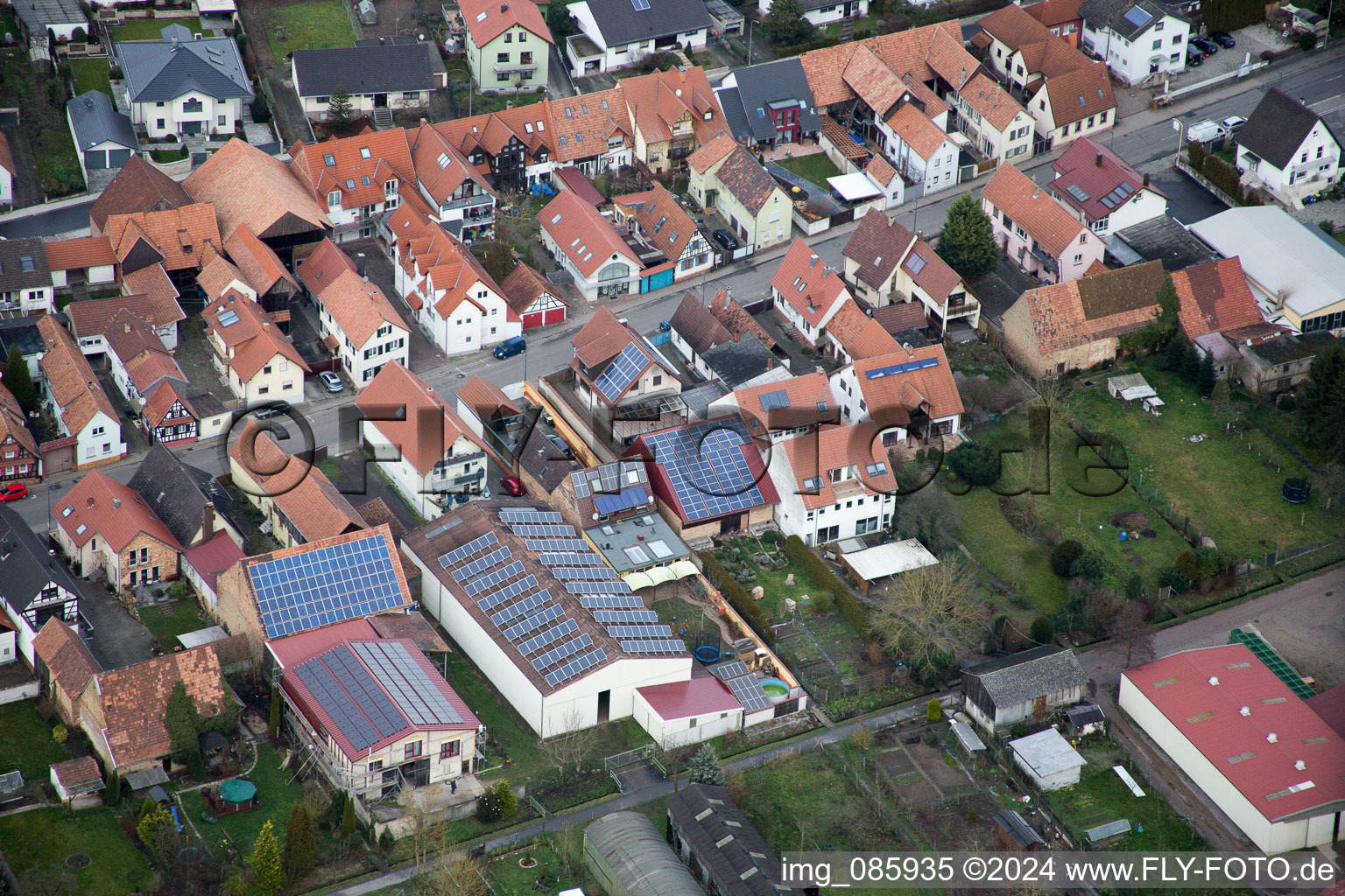 Oblique view of Kandel in the state Rhineland-Palatinate, Germany