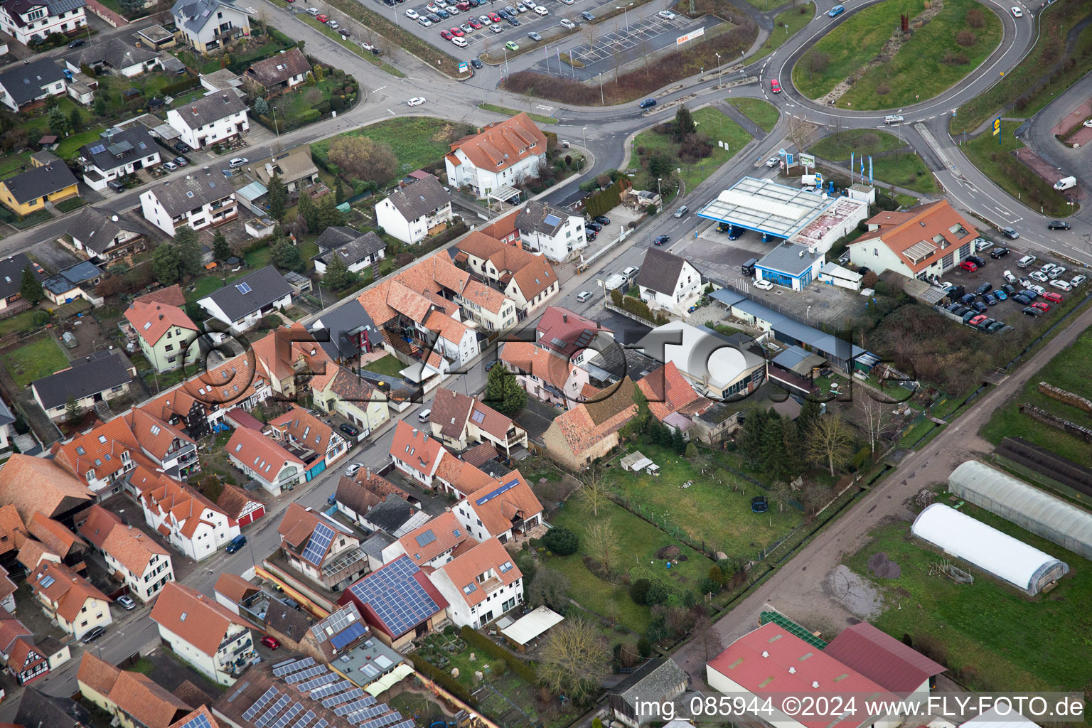 Drone image of Kandel in the state Rhineland-Palatinate, Germany