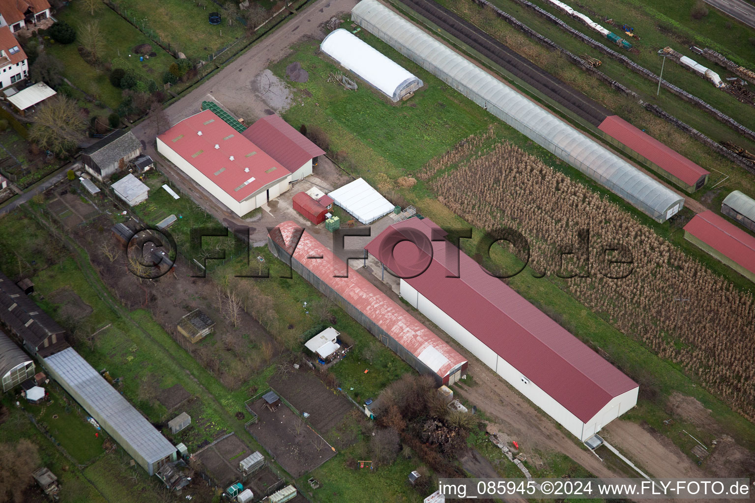 Kandel in the state Rhineland-Palatinate, Germany from the drone perspective