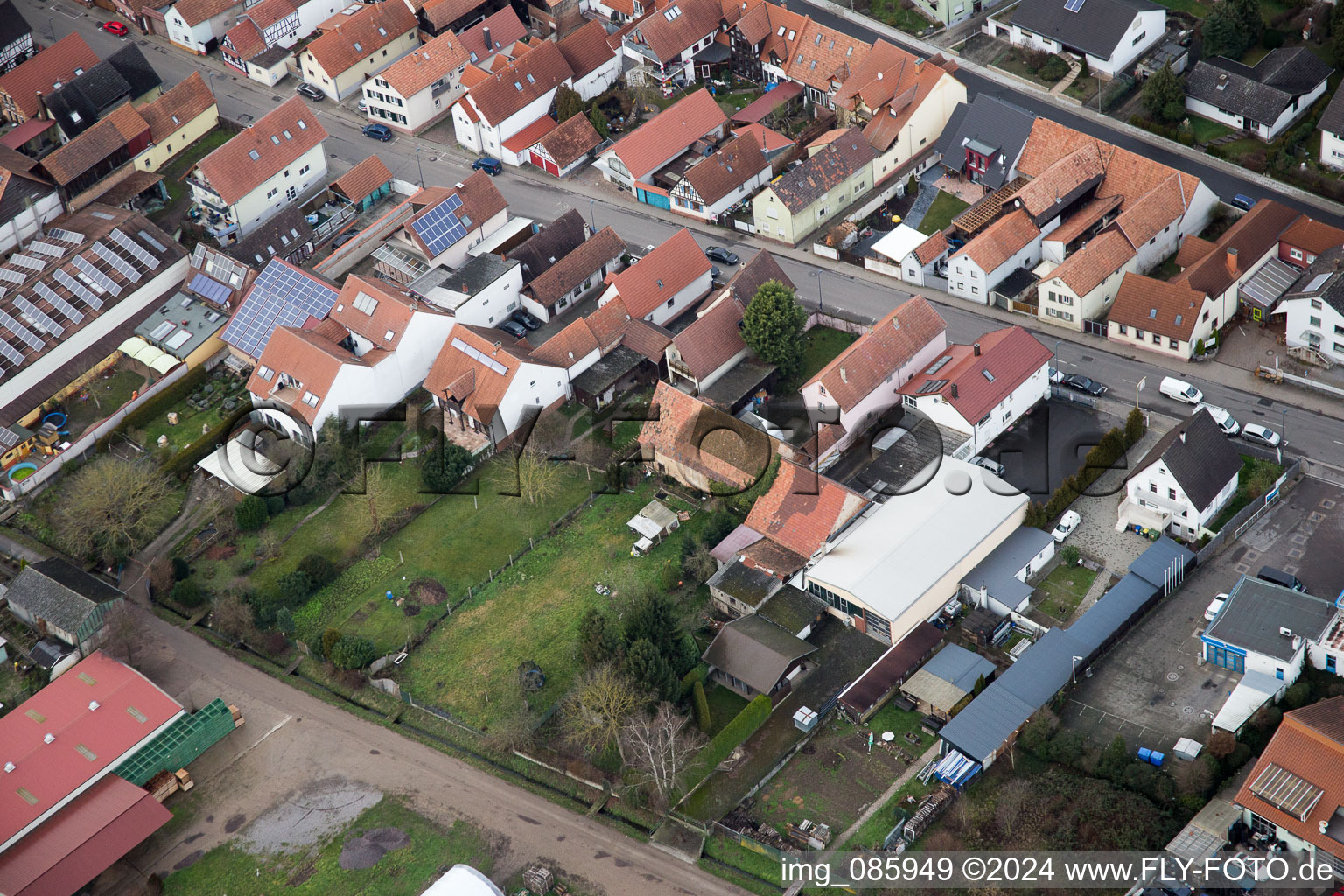 Aerial photograpy of Kandel in the state Rhineland-Palatinate, Germany