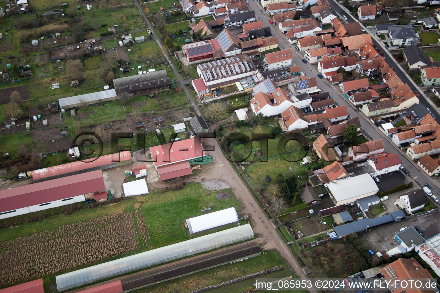 Kandel in the state Rhineland-Palatinate, Germany seen from above