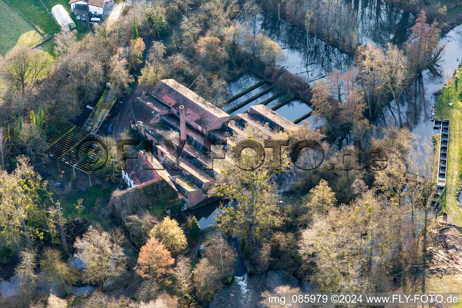 Former water mill at the river Lauter in Scheibenhard in Grand Est, France