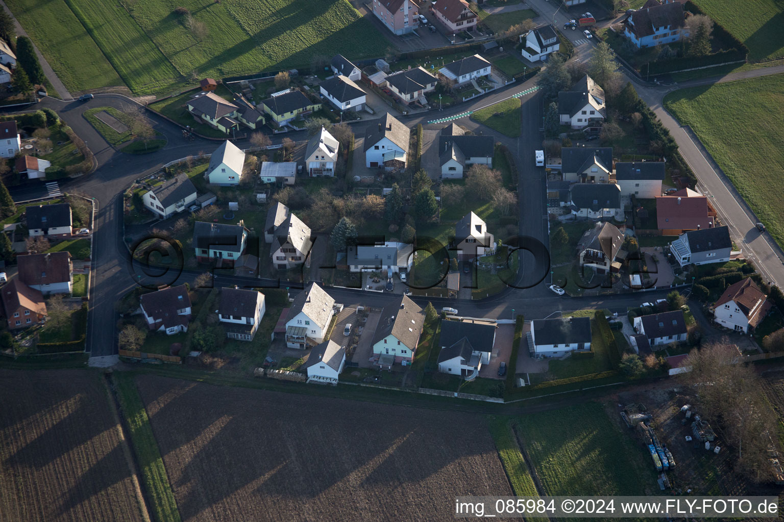 Niederlauterbach in the state Bas-Rhin, France out of the air