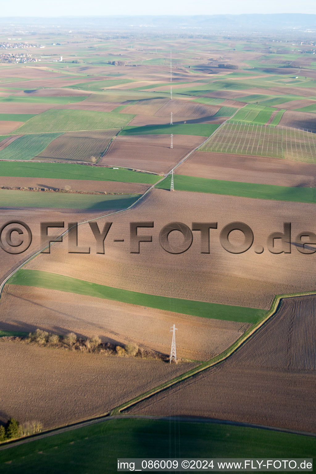 Oblique view of Schleithal in the state Bas-Rhin, France