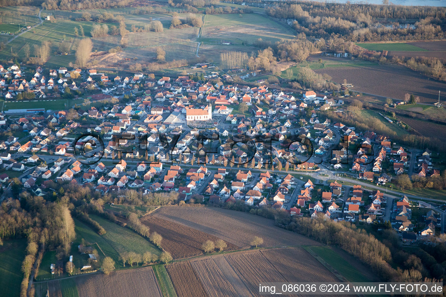 Oblique view of Mothern in the state Bas-Rhin, France