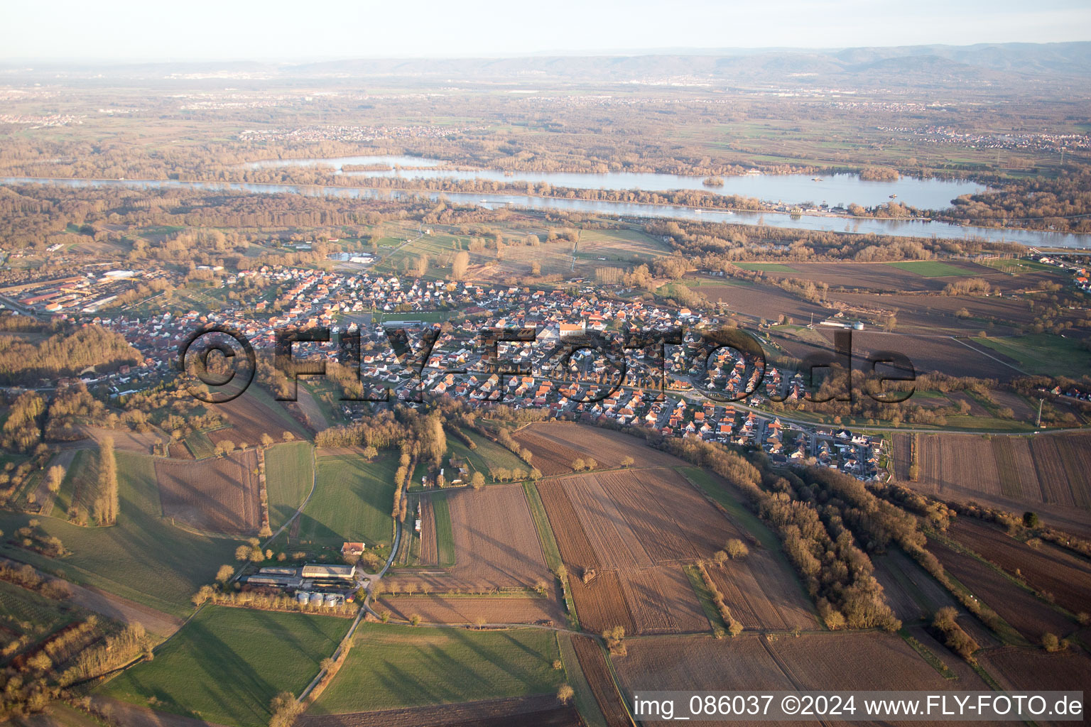 Mothern in the state Bas-Rhin, France from above